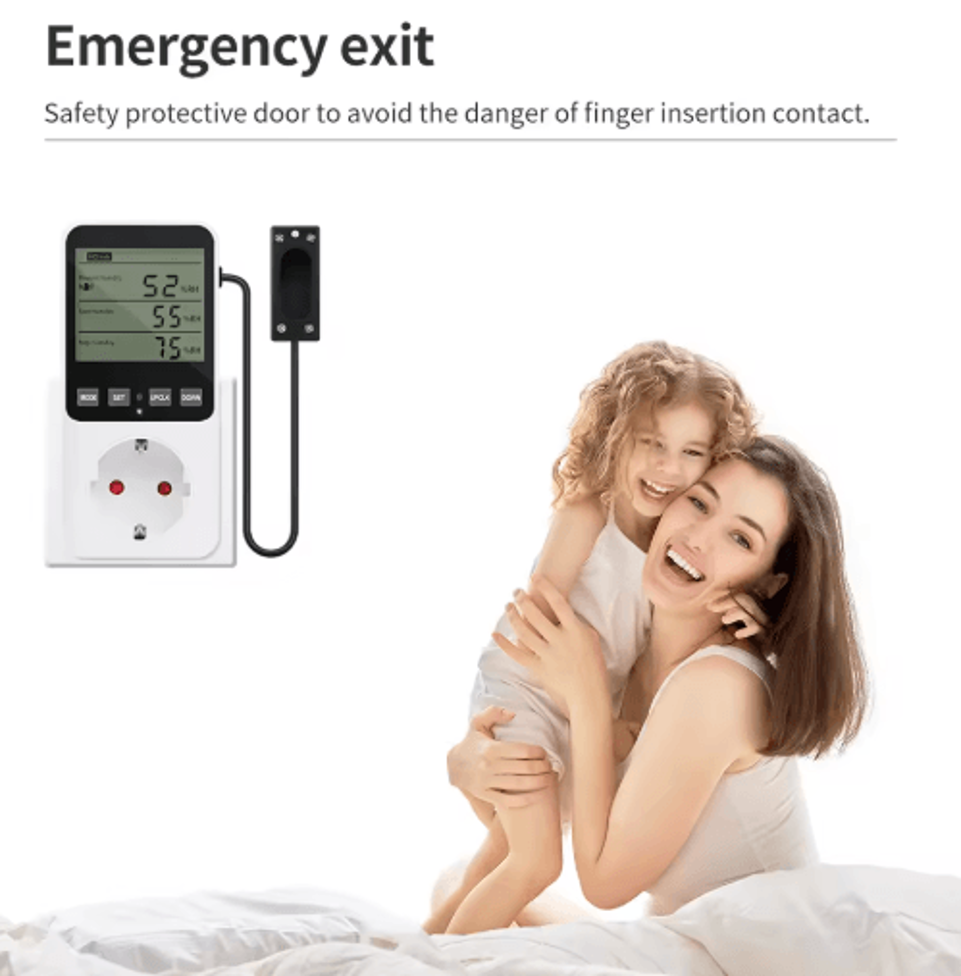 Digital Temperature  Humidity Controller  Thermostat Timer Socket With Sensor 6