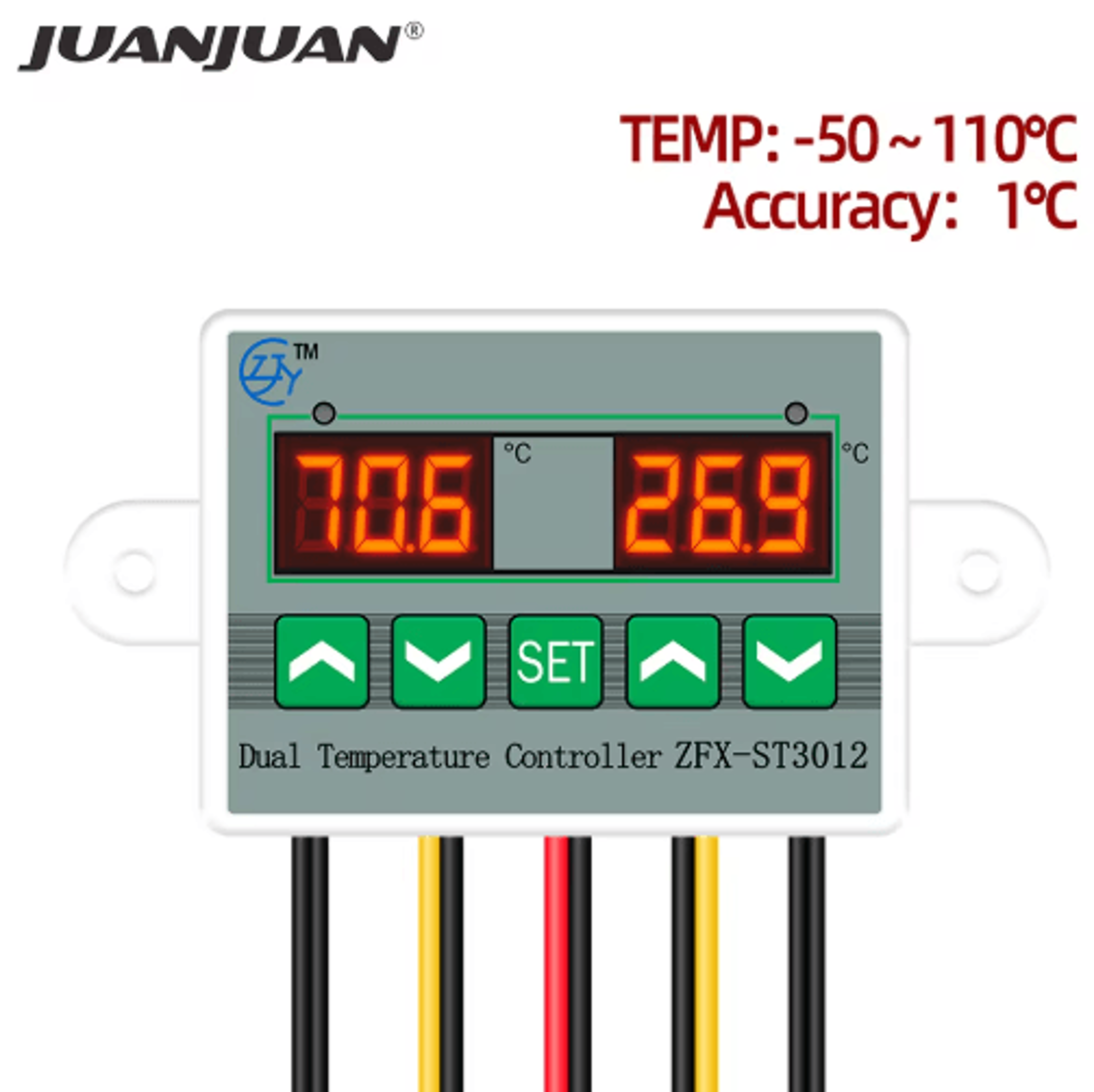 ST3012 Digital Thermostat  Dual Temperature Controller With LED Display 0
