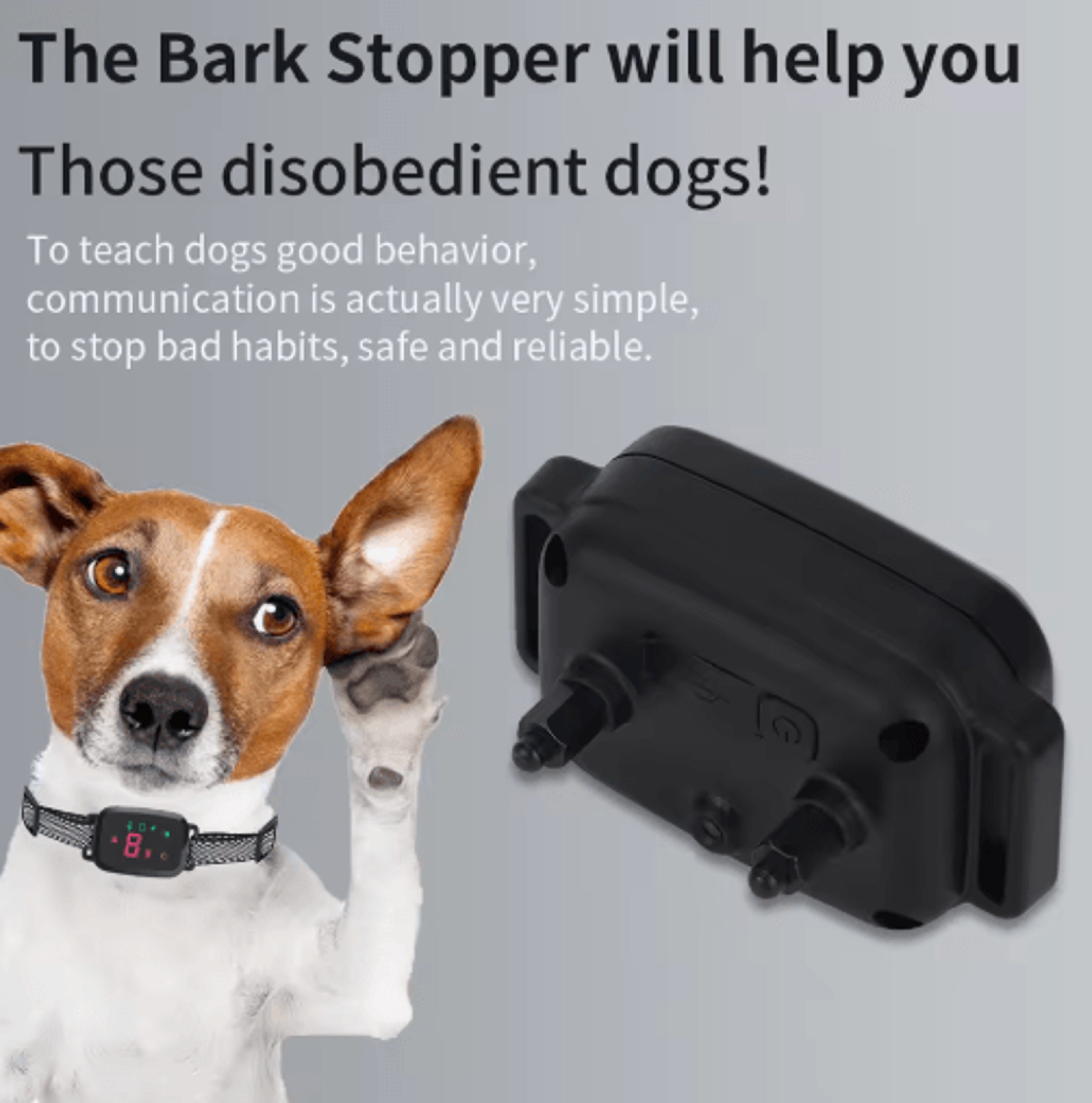 Automatic Dog Training Collar  4Mode Bark Stopper With HD Digital Display 5