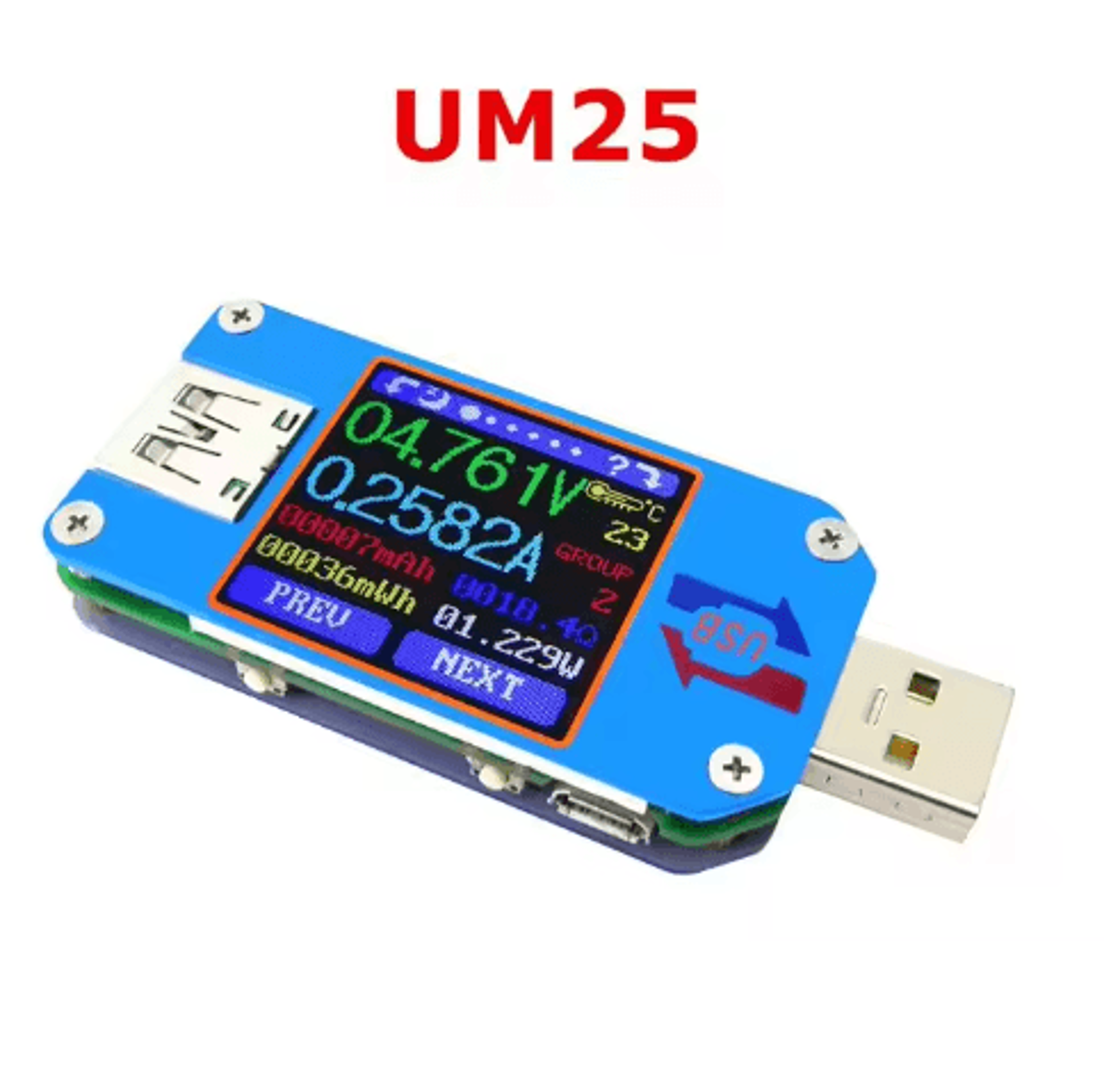 USB TypeC Power Meter  Color LCD Voltmeter  Ammeter Tester 4
