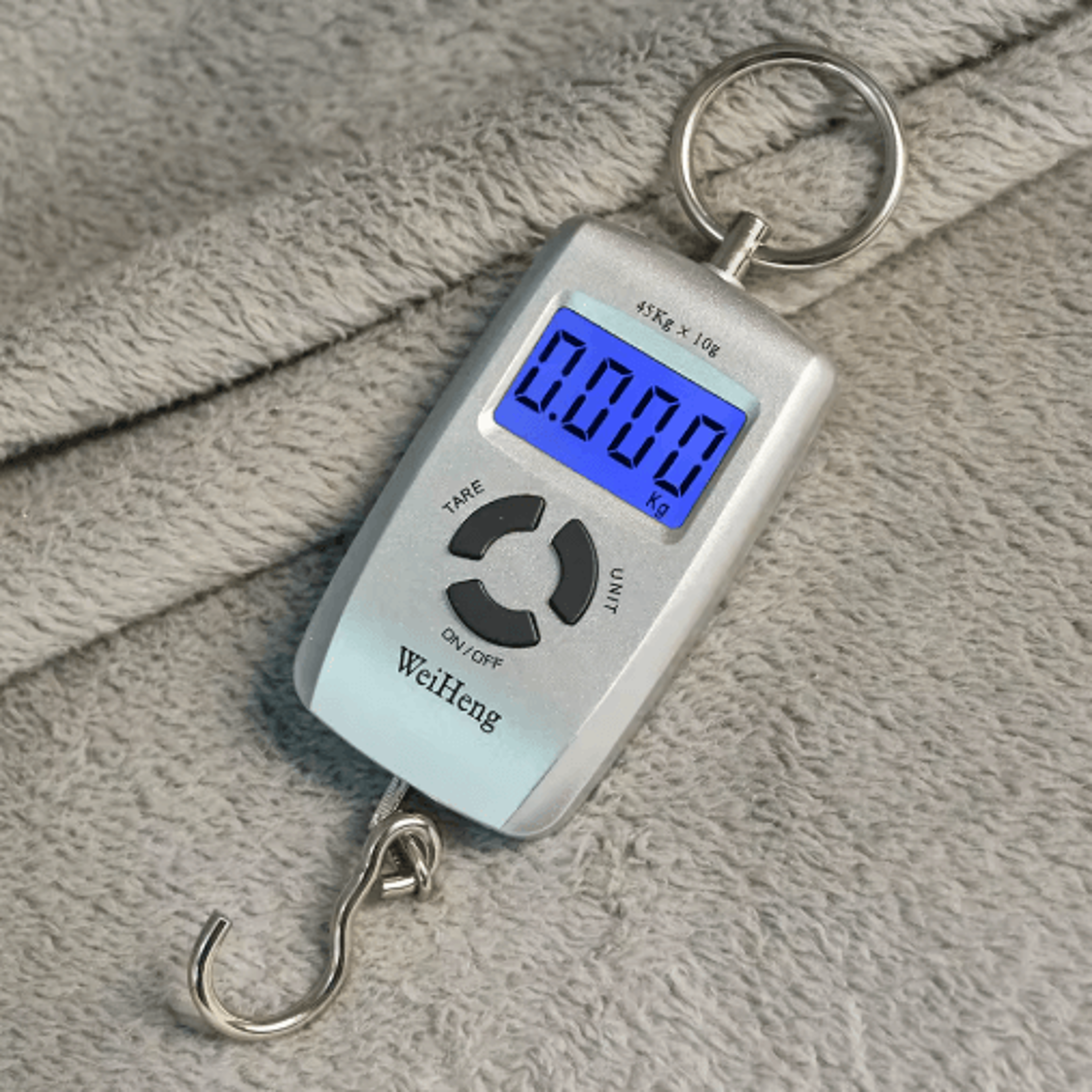 45kg mini digital hanging scale – portable luggage & fish weight balance