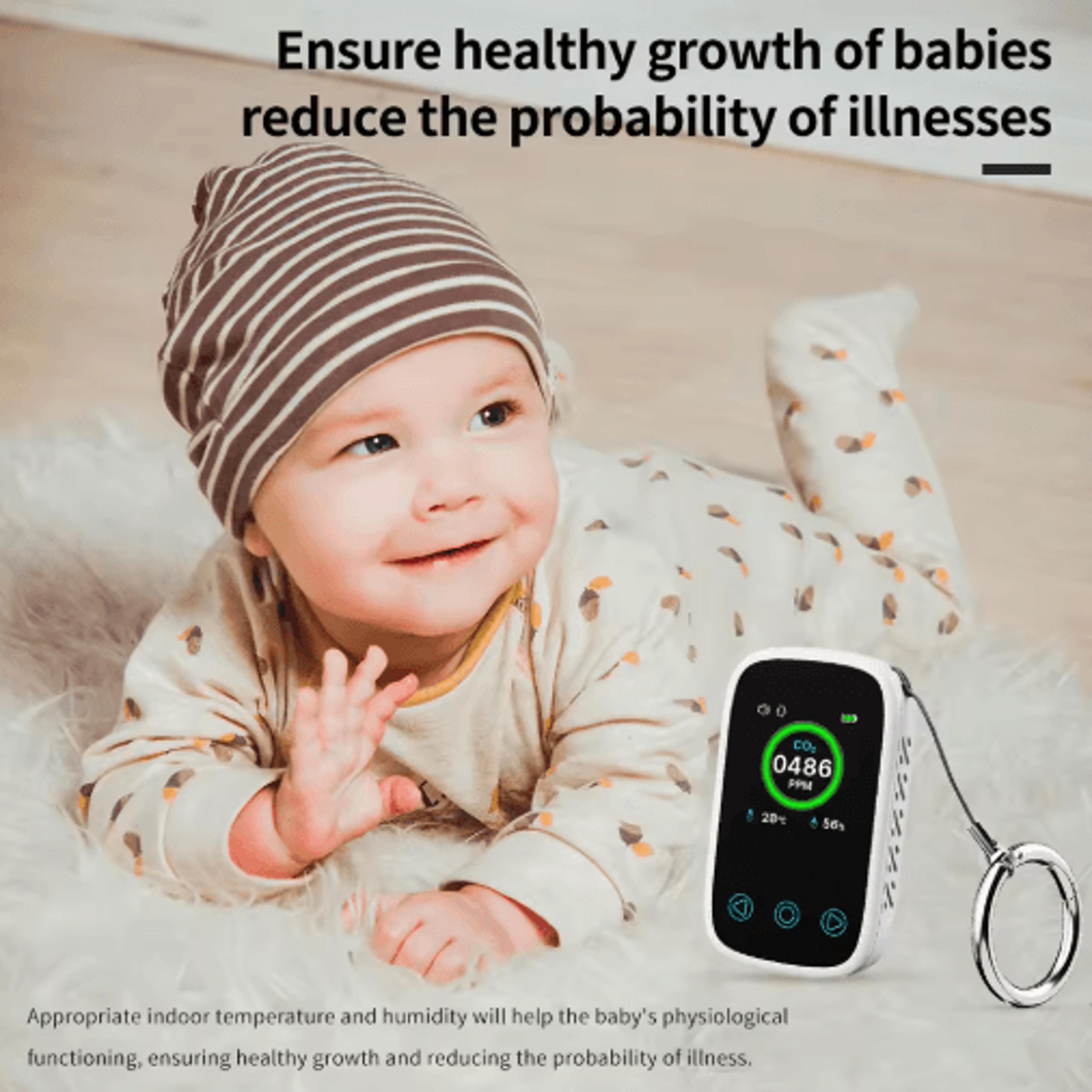 3in1 Air Quality Meter  NDIR CO2 Temperature  Humidity Monitor 5