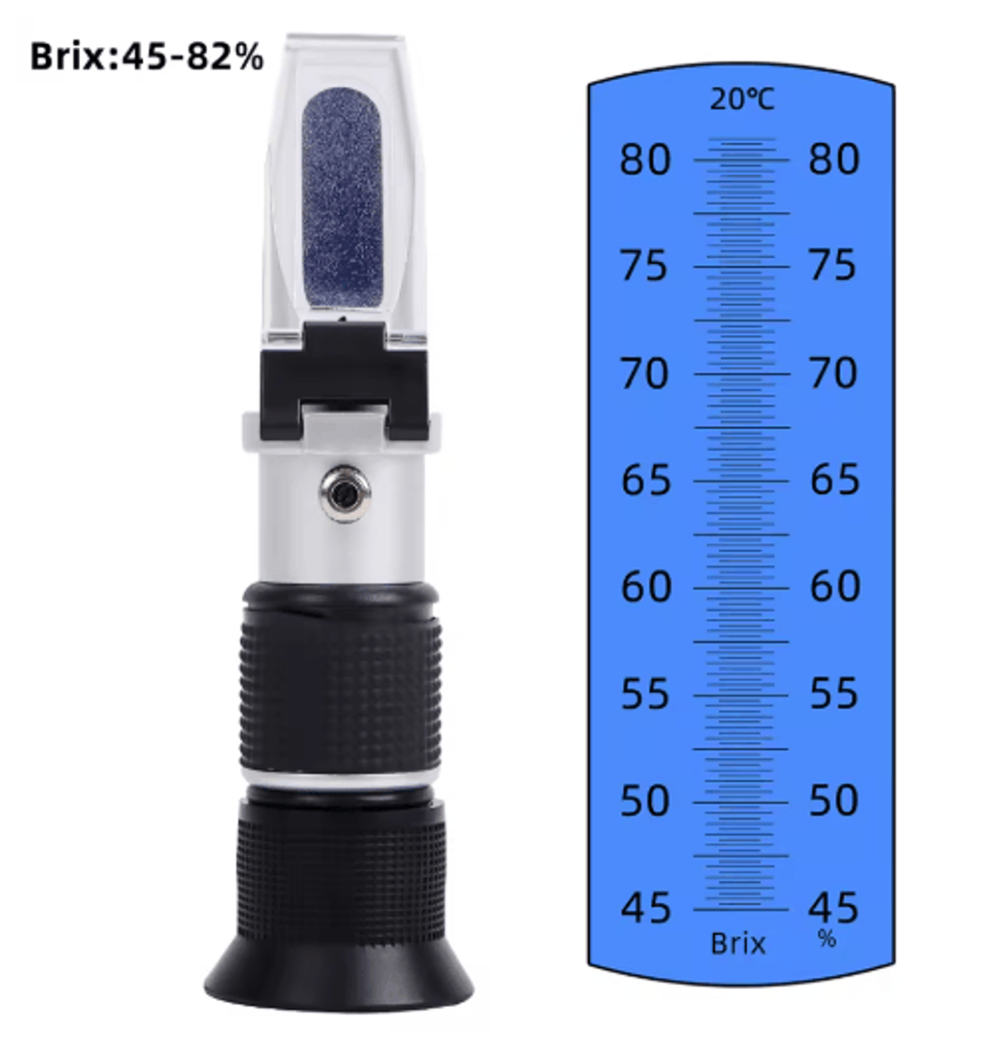 Handheld Brix Refractometer  Sugar Concentration Tester For Honey Juice  Wine 1