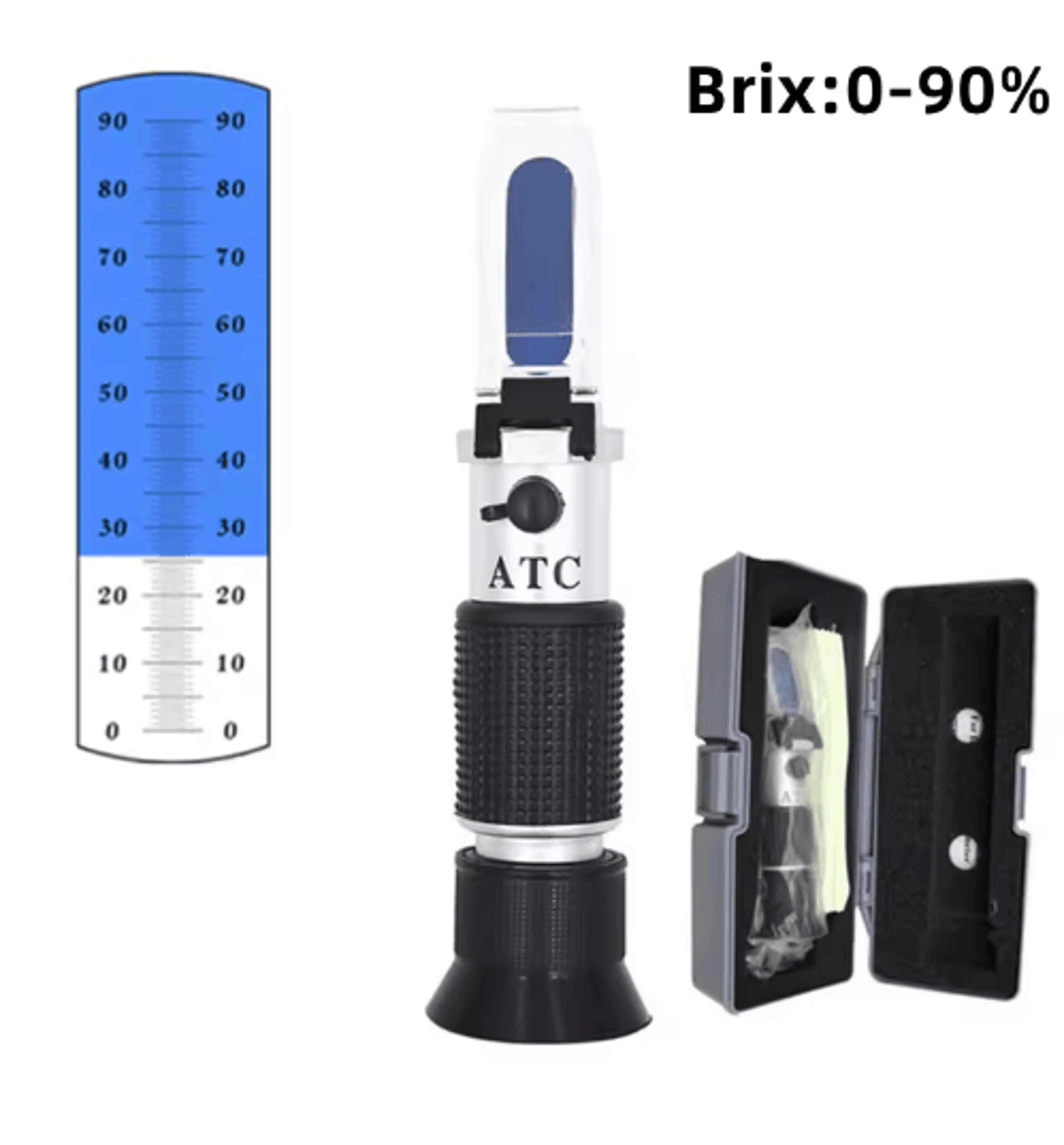 Handheld Brix Refractometer  Sugar Concentration Tester For Honey Juice  Wine 3