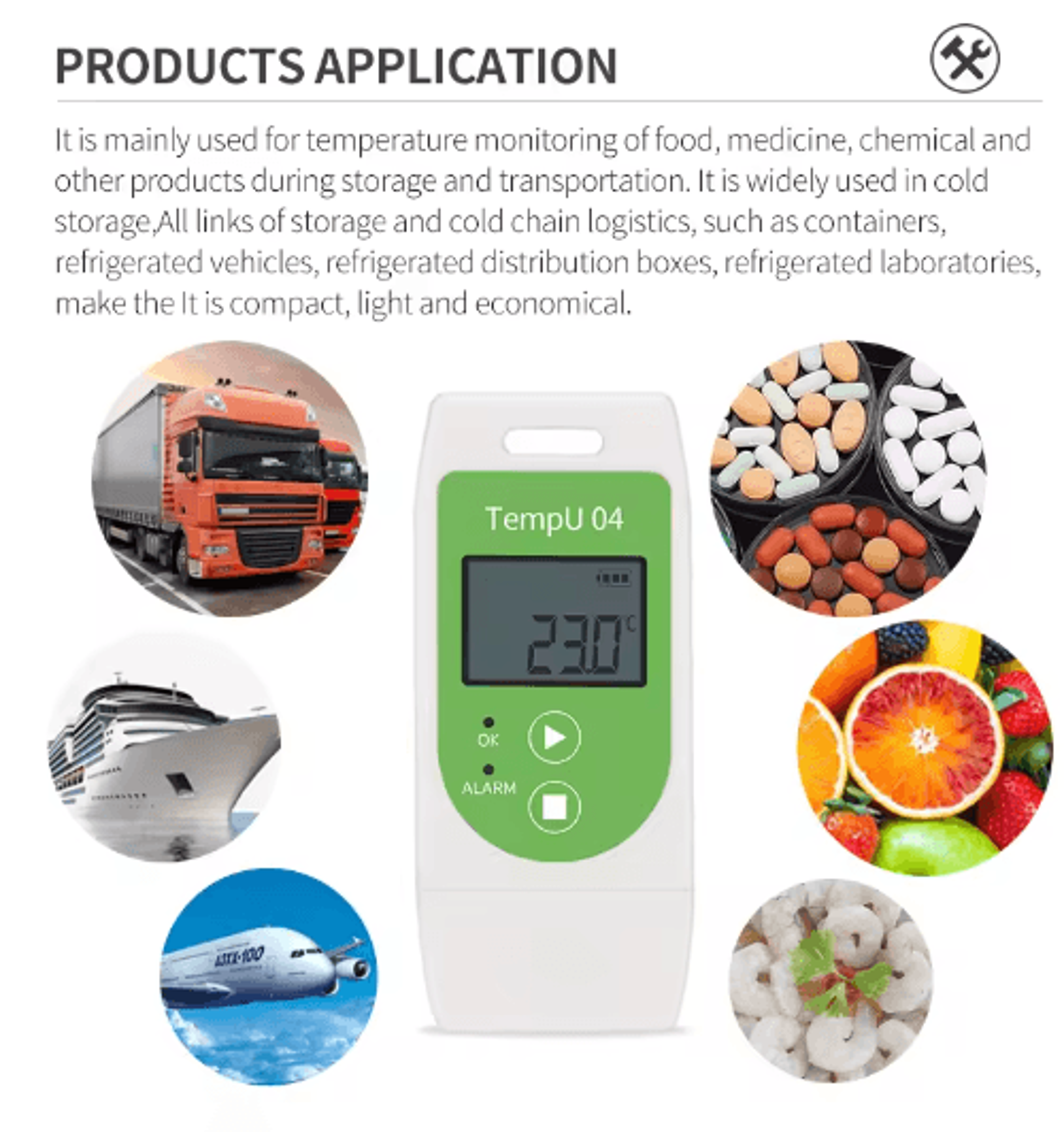 TempU04 USB Temperature Data Logger  Reusable Recorder With PDF Report 1