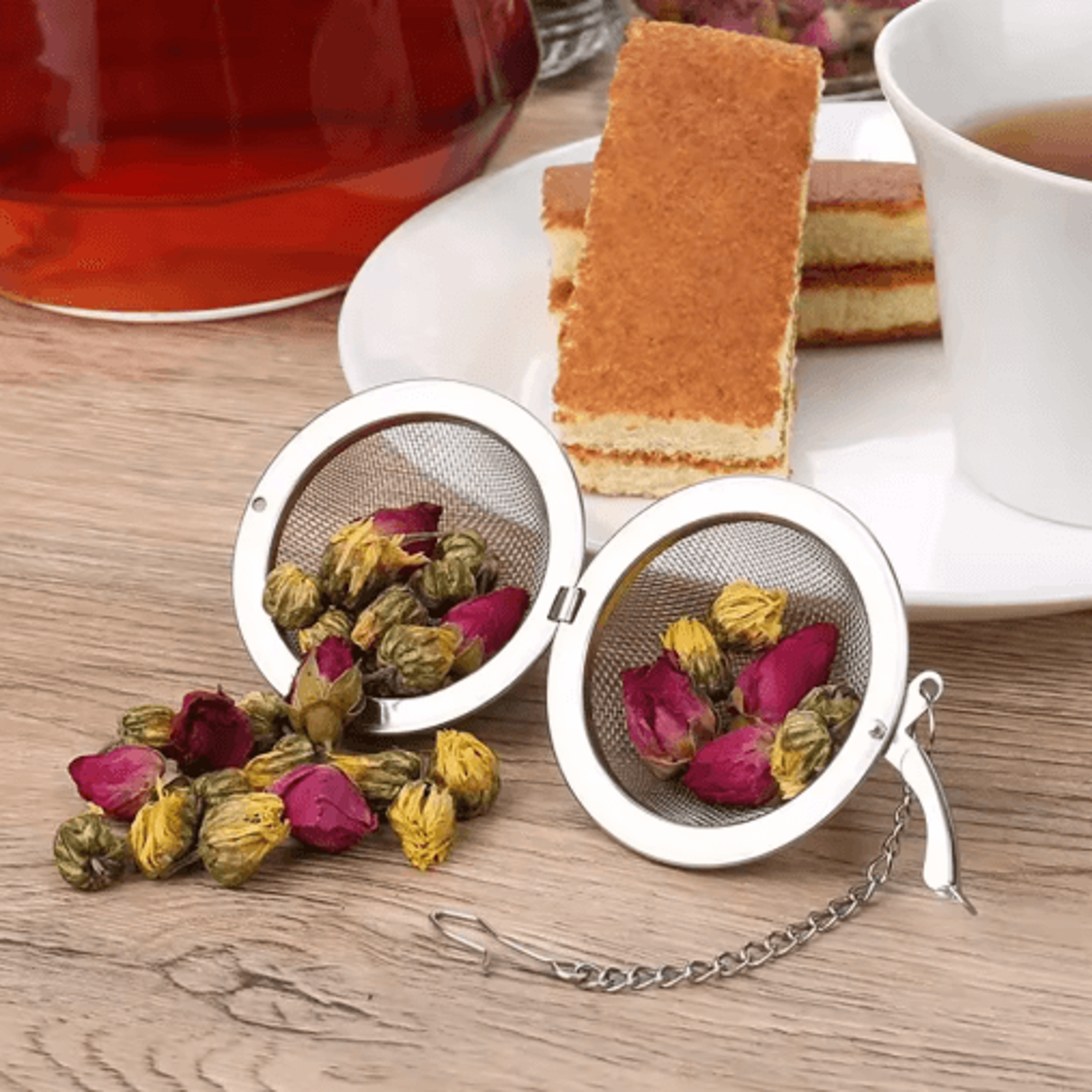 Stainless Steel Tea Infuser Balls  Locking Mesh Strainers For Loose Leaf Tea 5