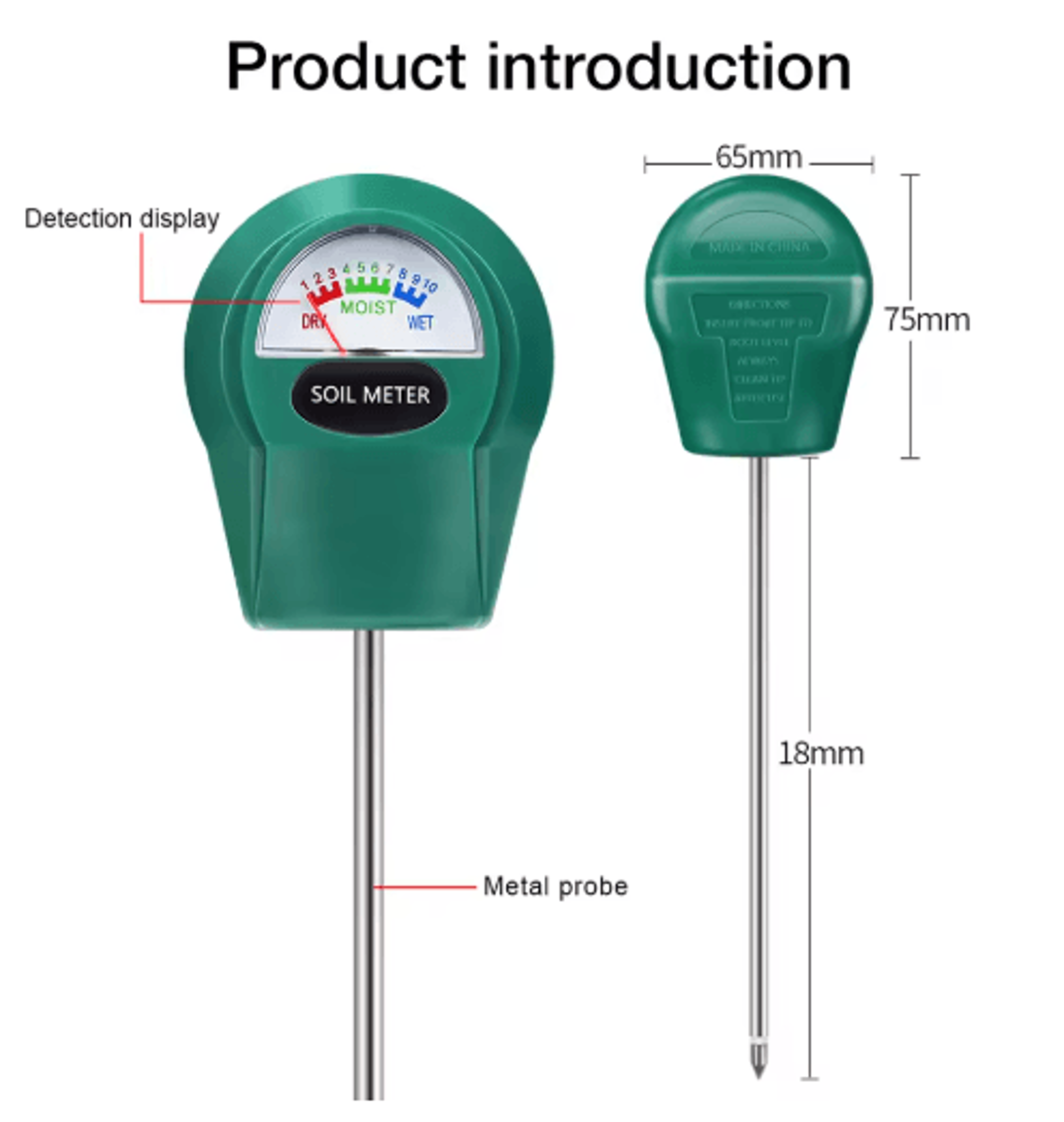 3in1 Soil Tester  Moisture PH  Fertility Meter For Plants 6