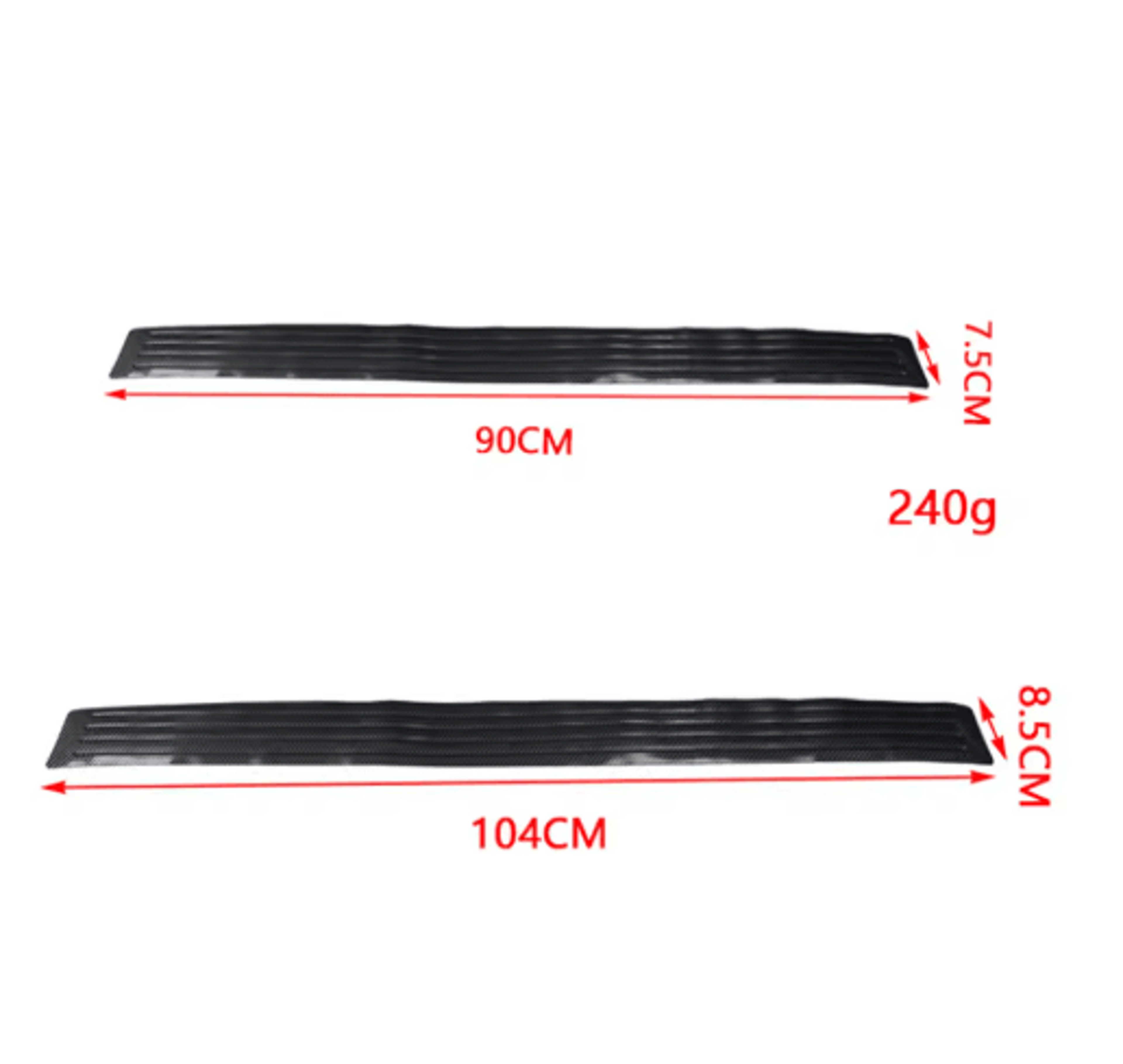 Rear Bumper Protector Strip  90104cm AntiScratch Trunk Guard Trim 4