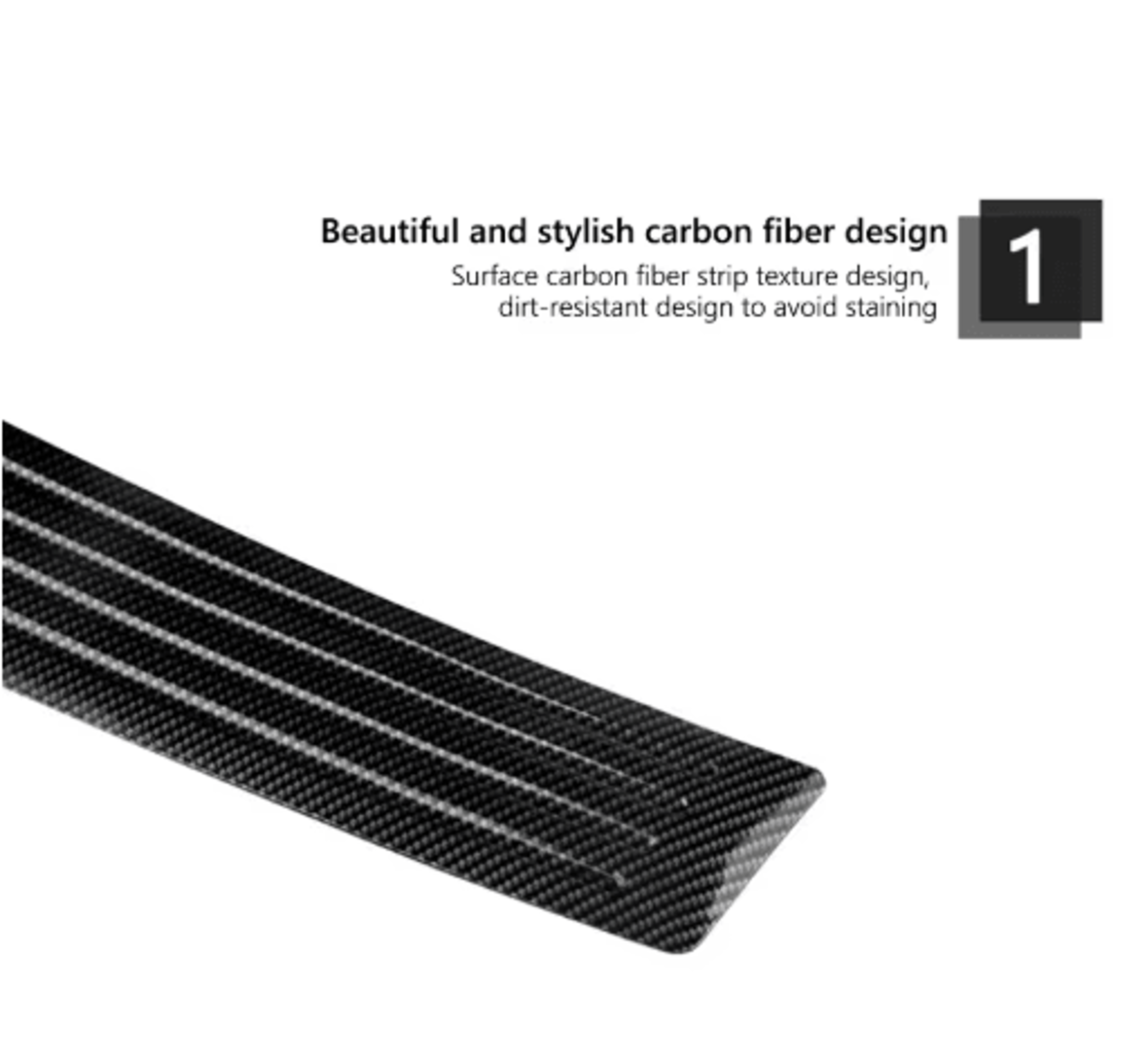 Rear Bumper Protector Strip  90104cm AntiScratch Trunk Guard Trim 3