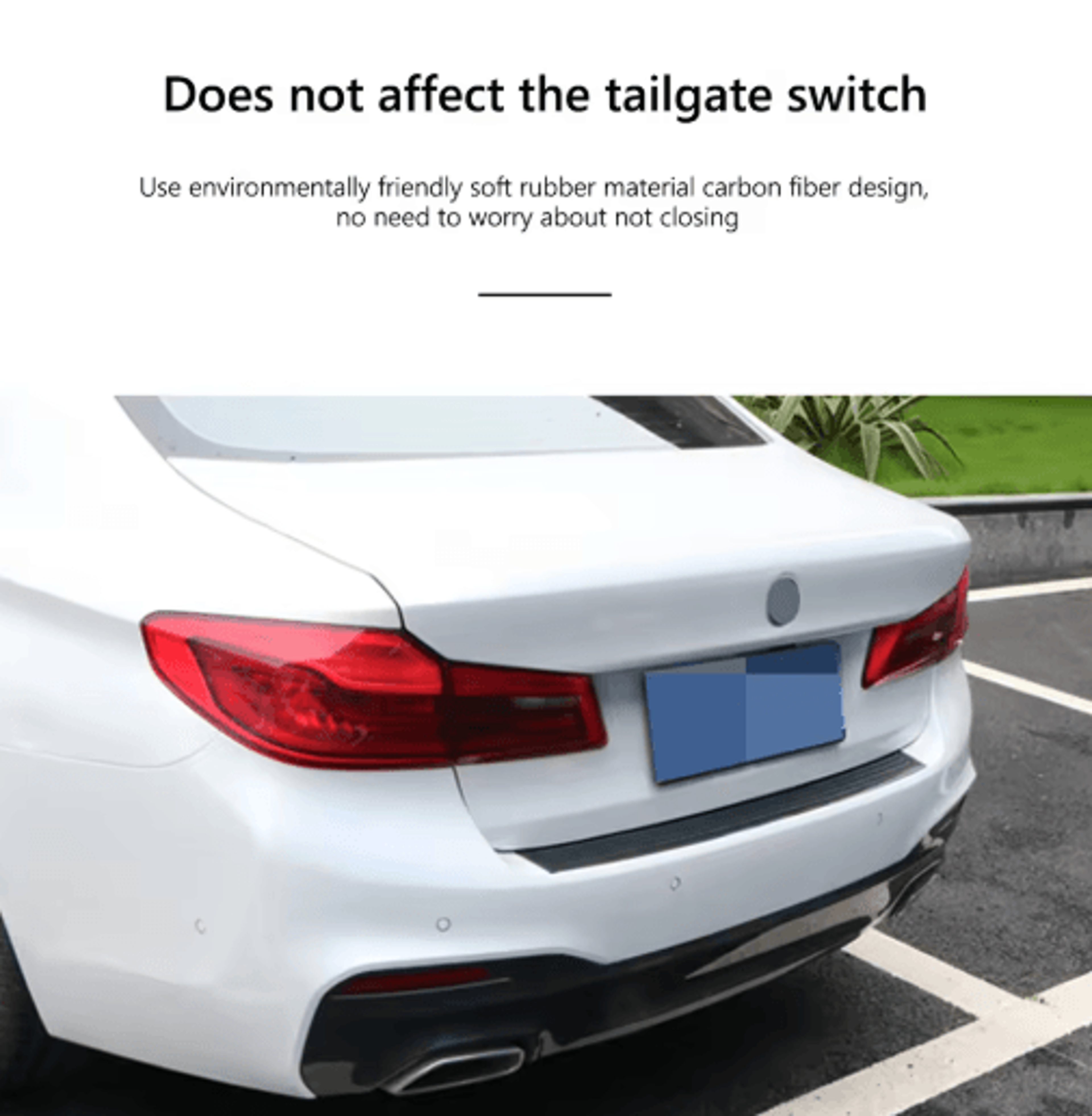 Rear Bumper Protector Strip  90104cm AntiScratch Trunk Guard Trim 6