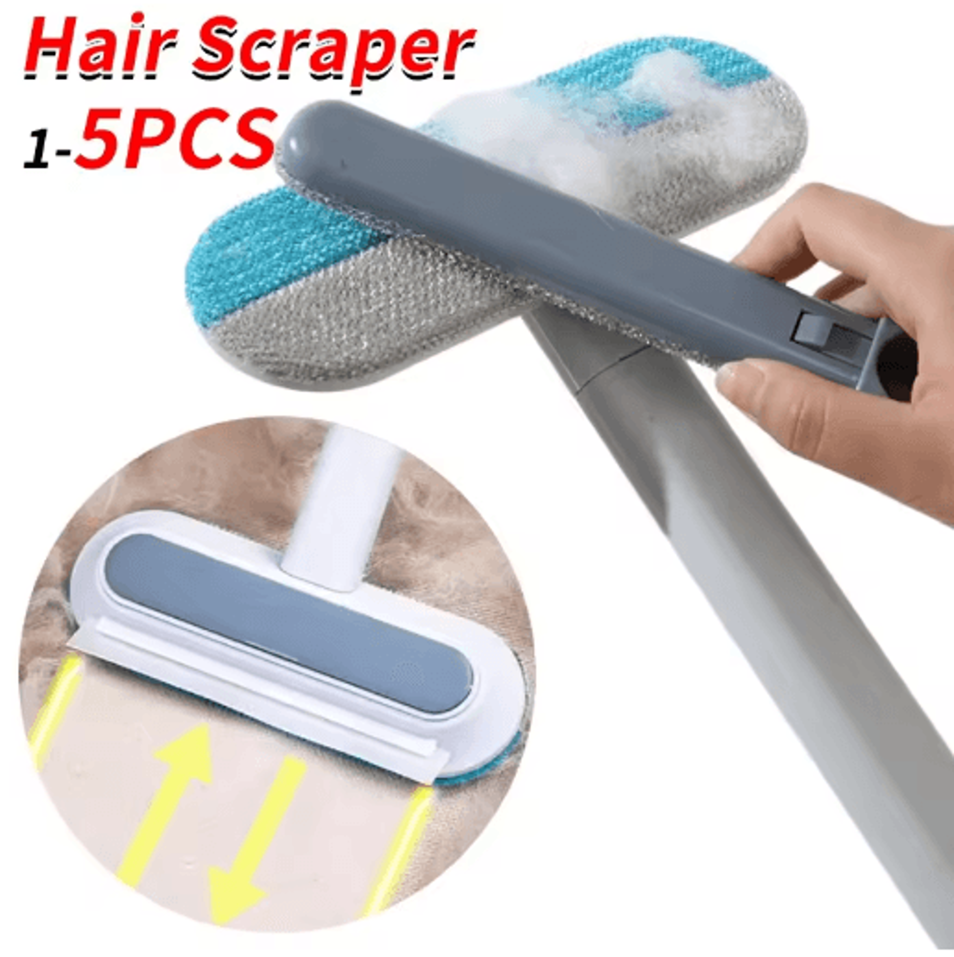 Long Handle Pet Hair Remover Brush  Reusable Lint Cleaner For Clothes  Carpet 10