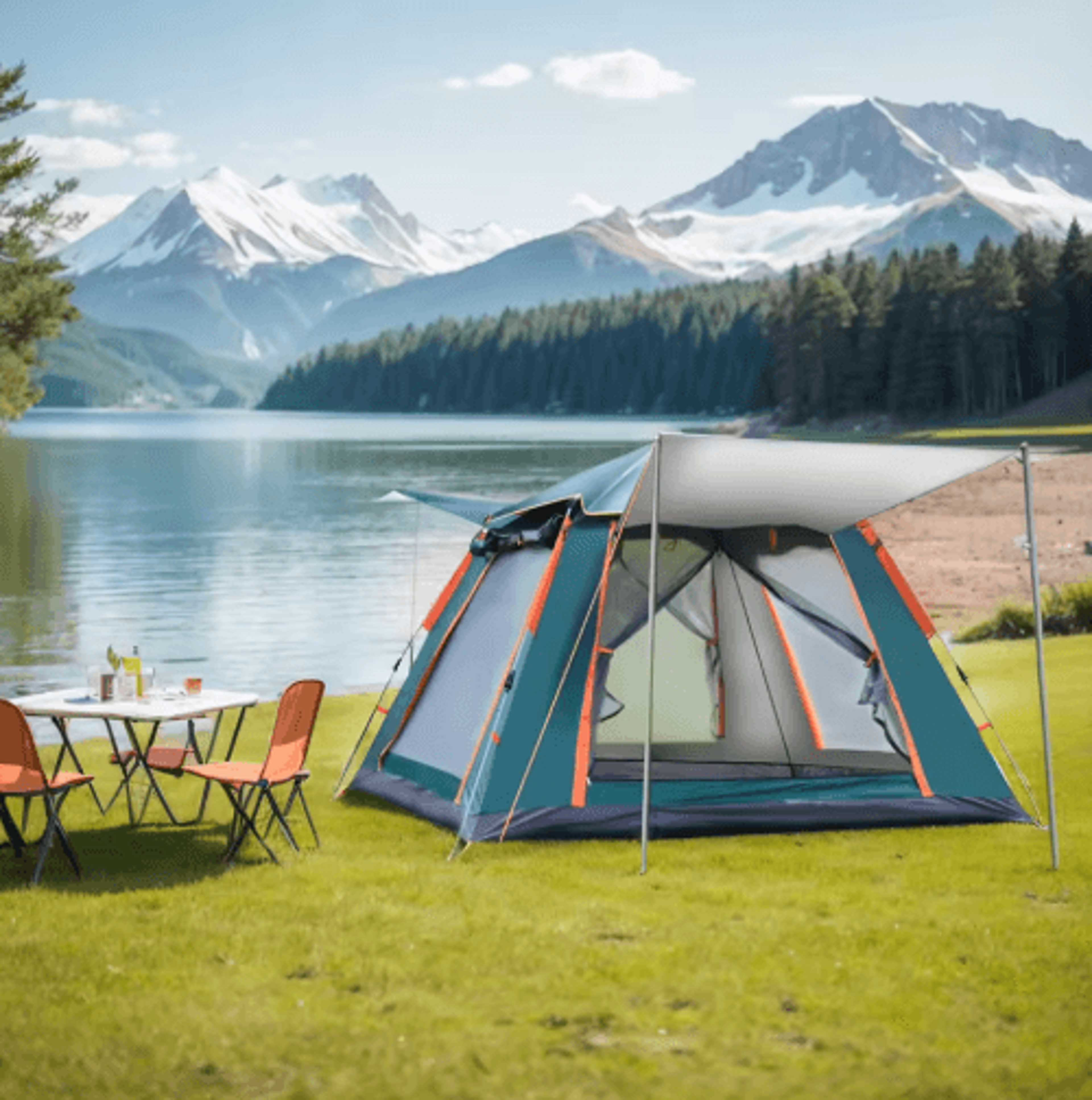 24m Camping Shower Tent  Waterproof Portable Privacy Canopy For 36 People 8