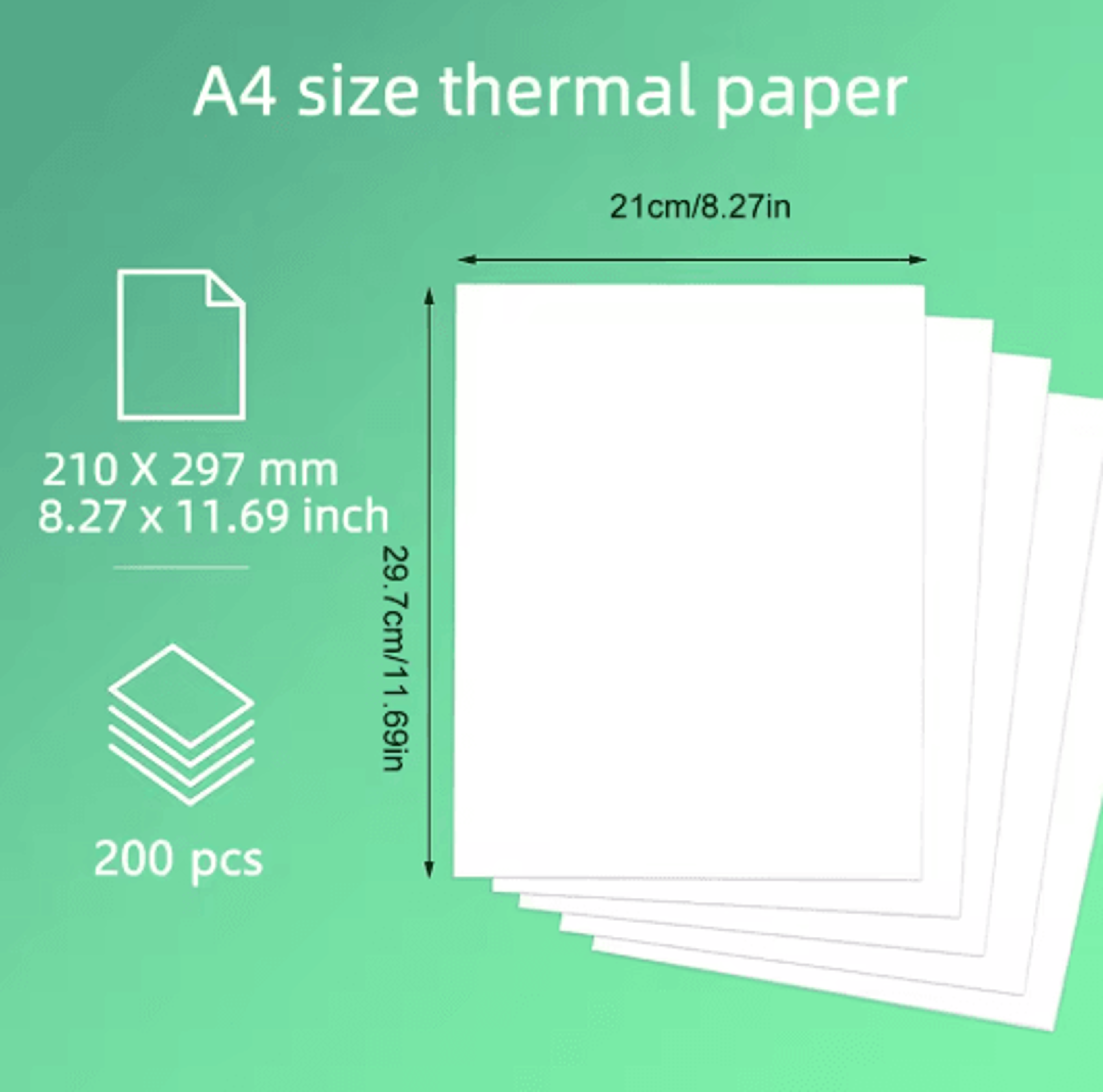 A4 Continuous Thermal Paper  100200 Sheet Folding Printer Paper 3