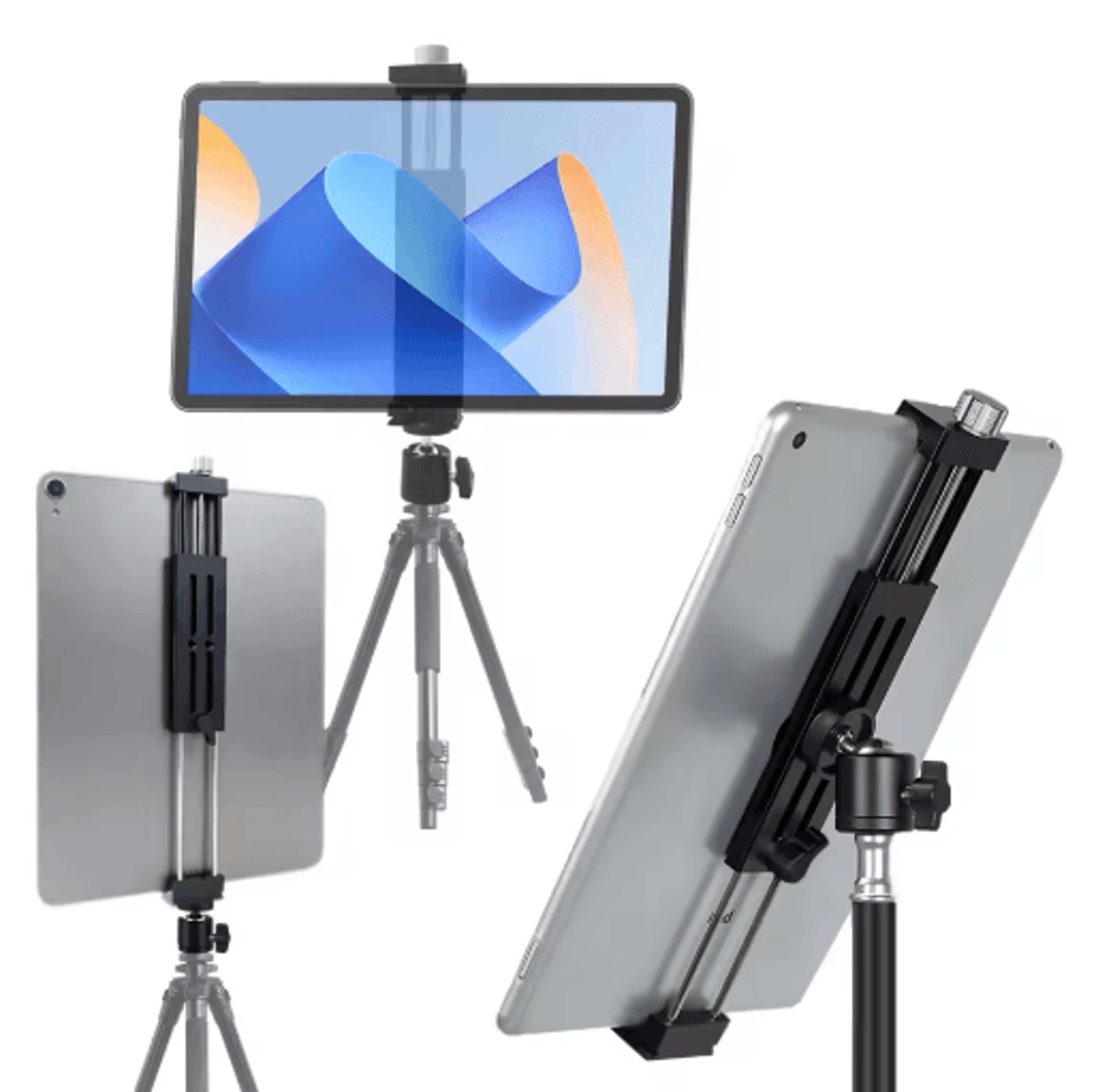 Aluminum Tablet Tripod Mount  Adjustable Holder With Ball Head For IPad  Tablets 0