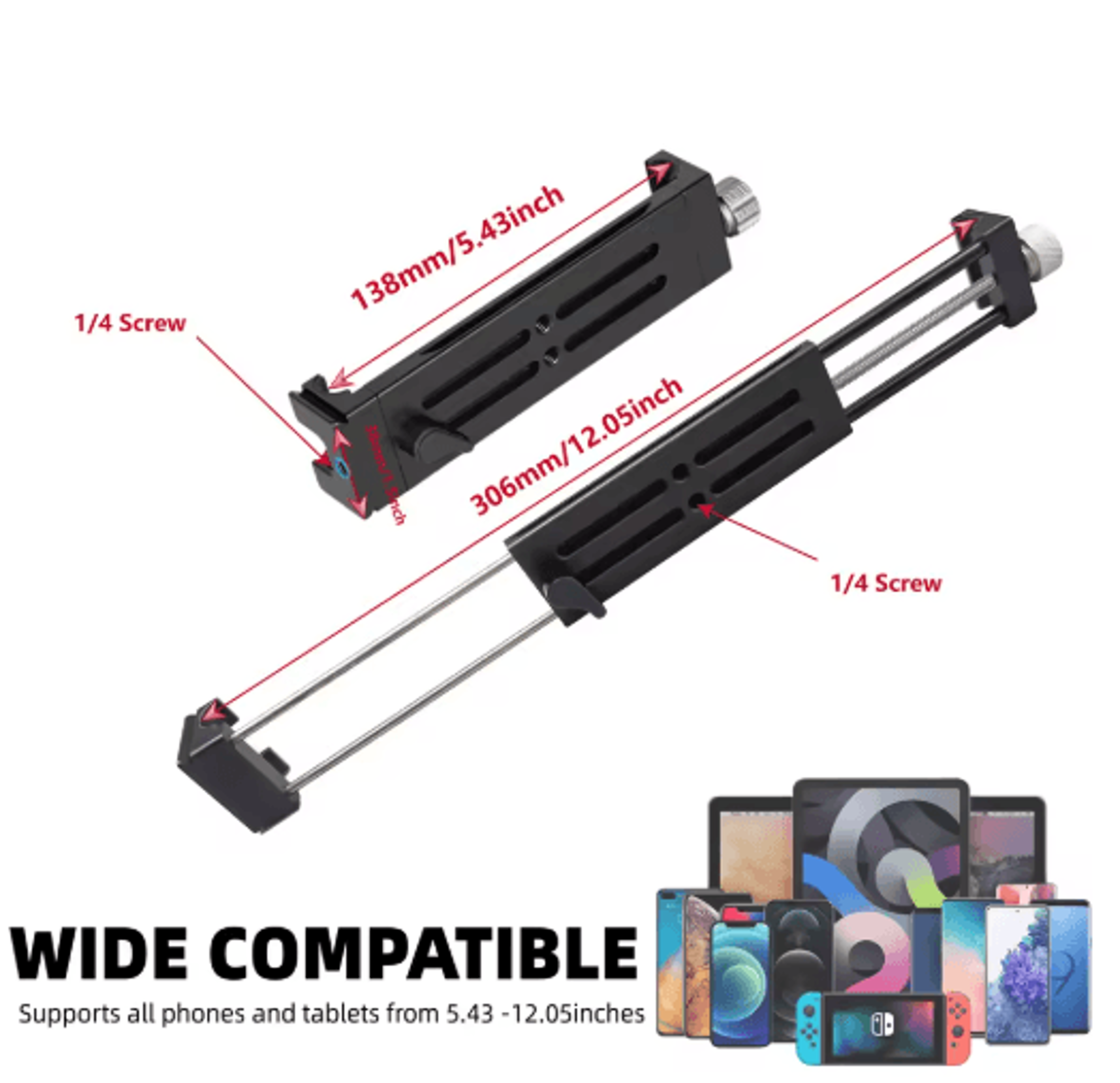 Aluminum Tablet Tripod Mount  Adjustable Holder With Ball Head For IPad  Tablets 6