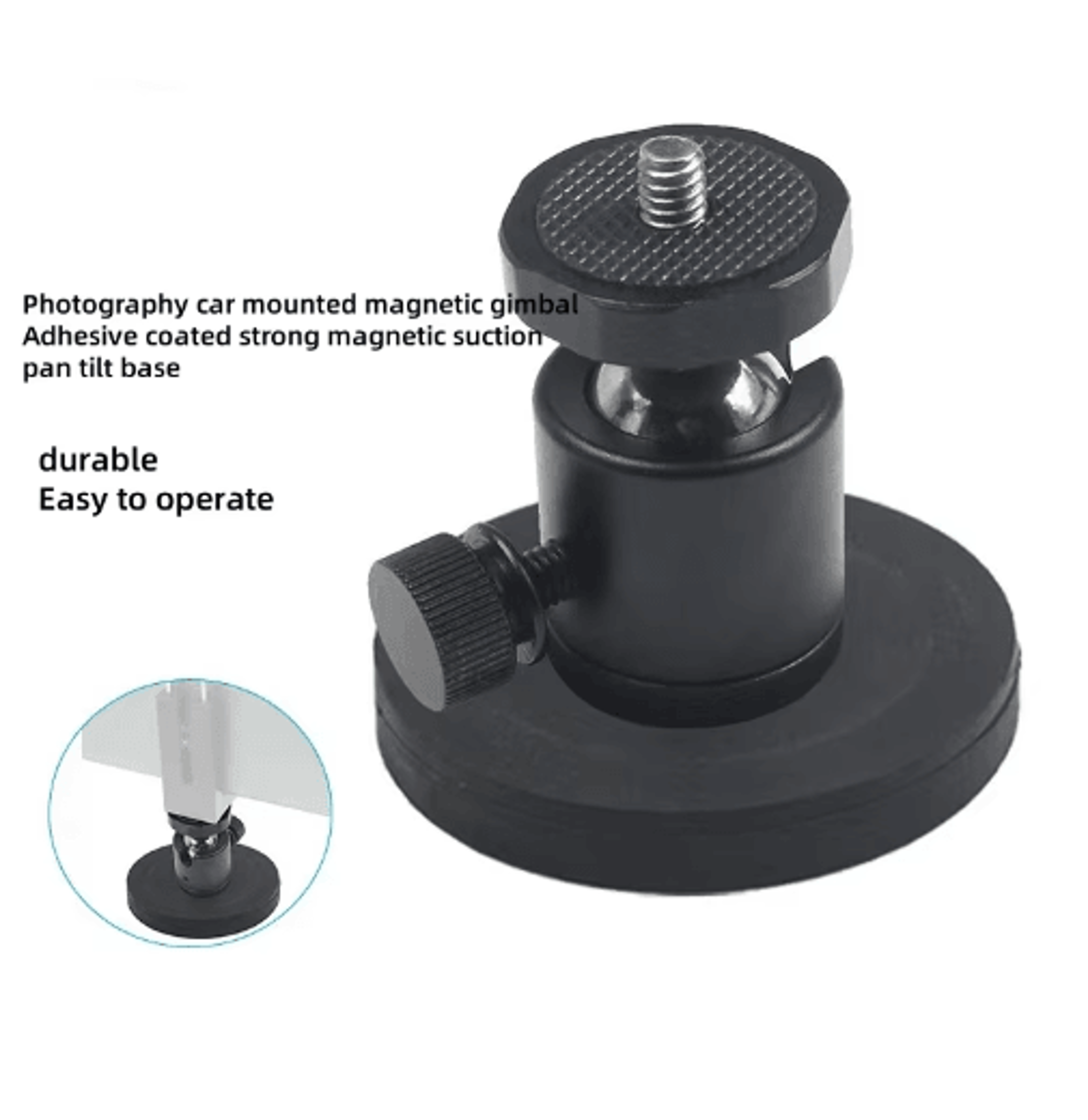 Magnetic Camera Mount Base  1420 Thread Tripod Adapter For Action Cameras 6