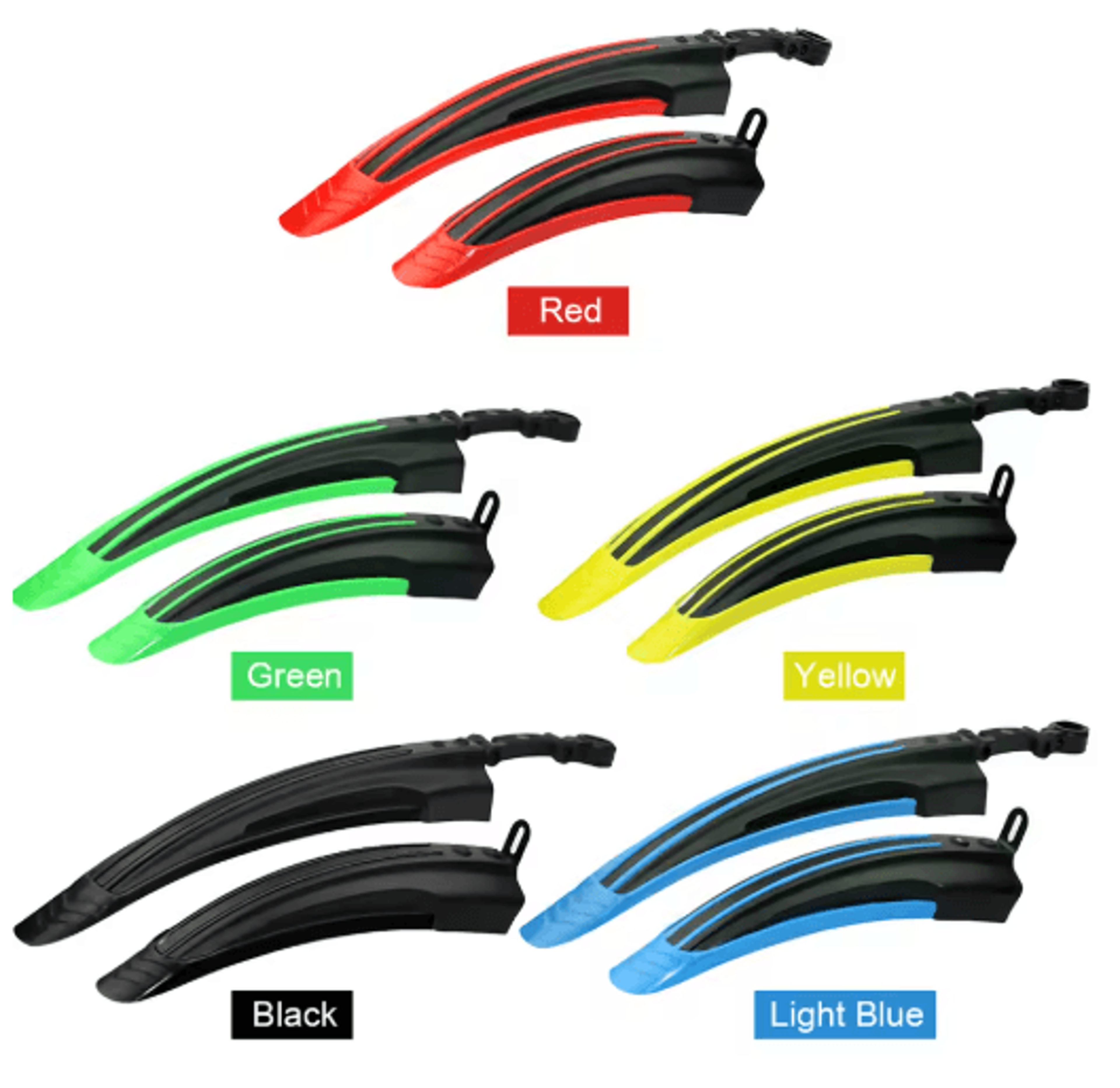 2PCS Mountain Bike Mudguard Set  Front  Rear MTB Bicycle Fenders 0