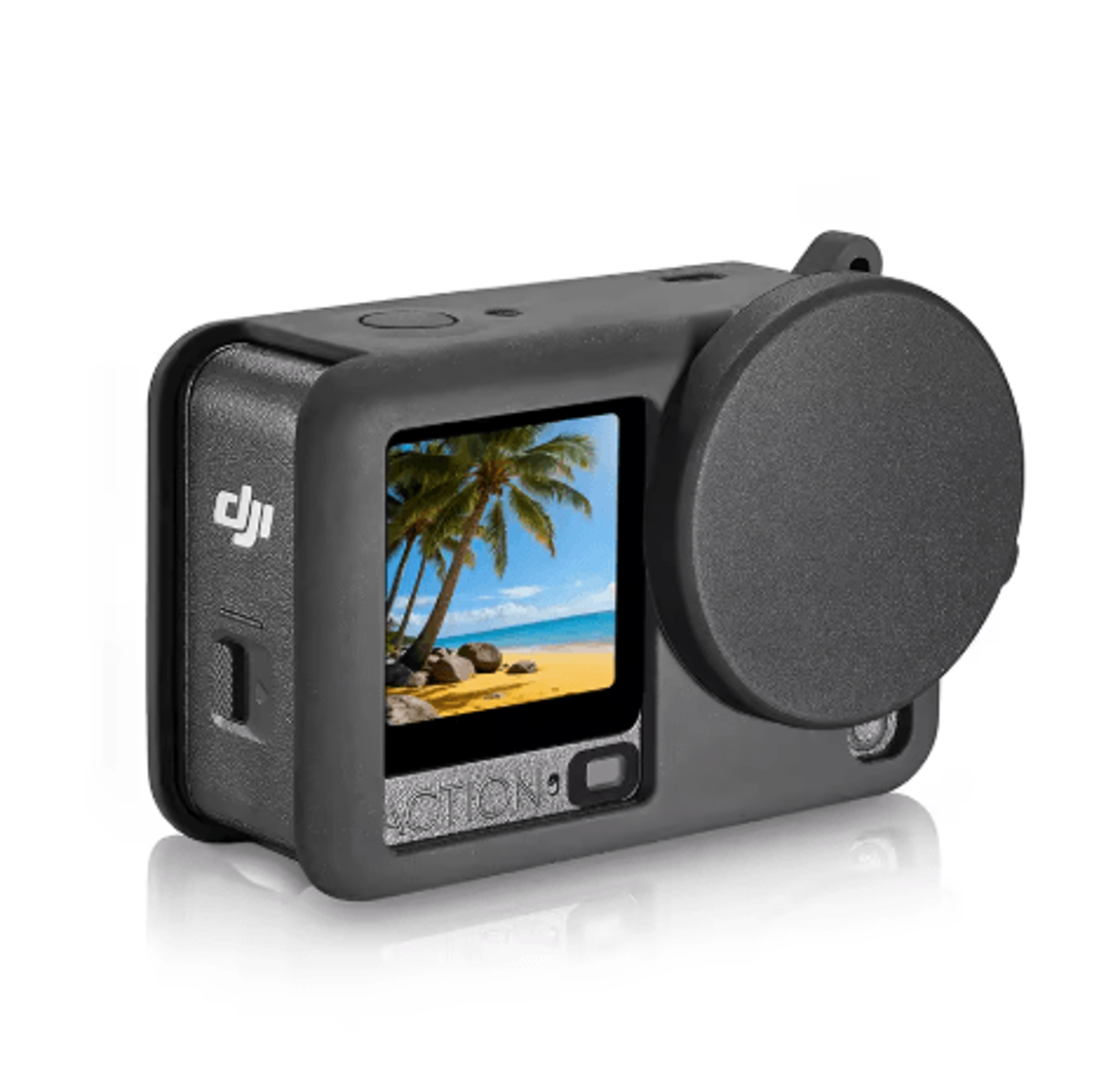 Silicone Protective Case For DJI Osmo Action 6  Lens Cap  Lanyard Cover 4