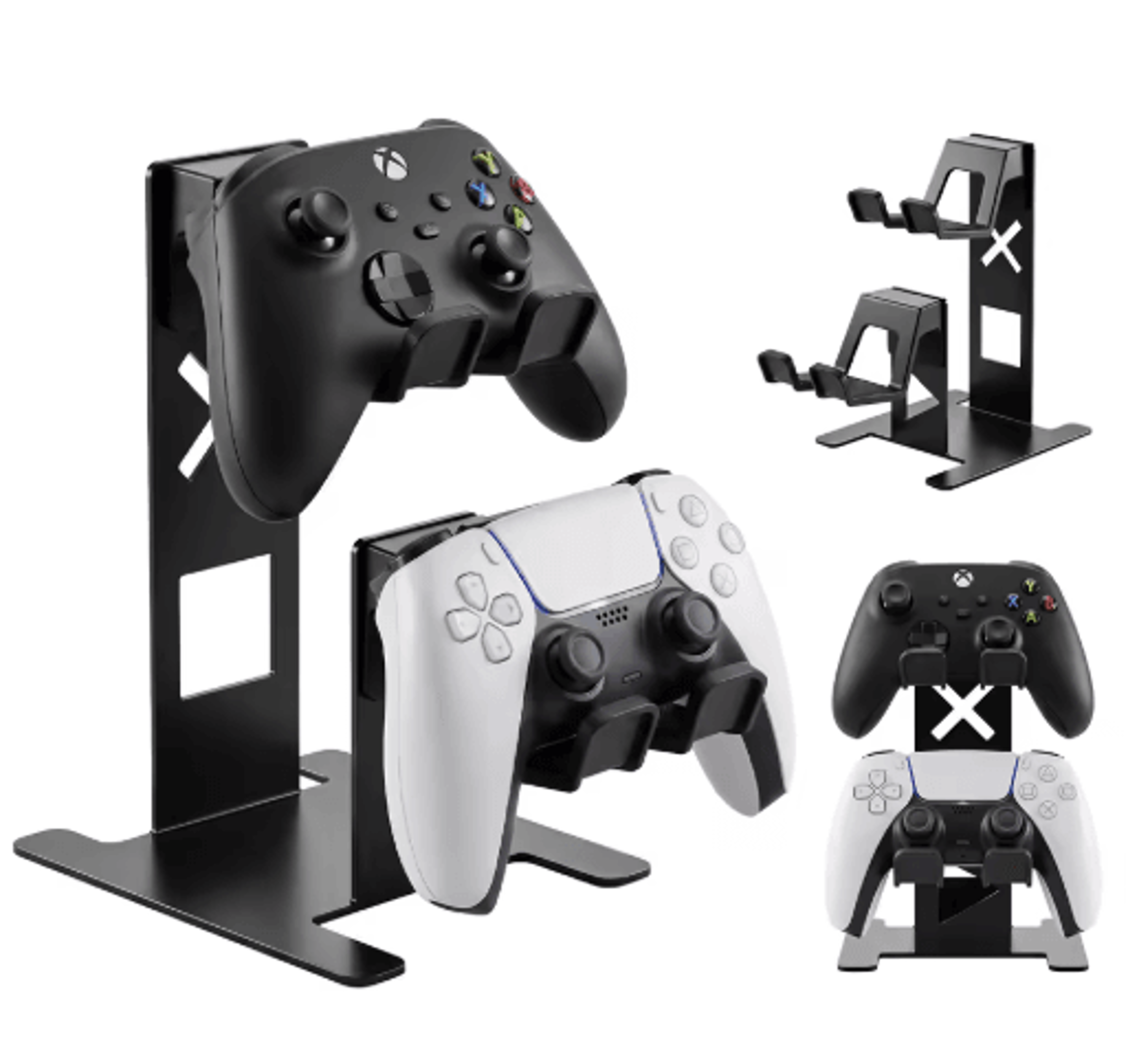 Universal Metal Dual Controller Holder  Desktop Gamepad Stand 0