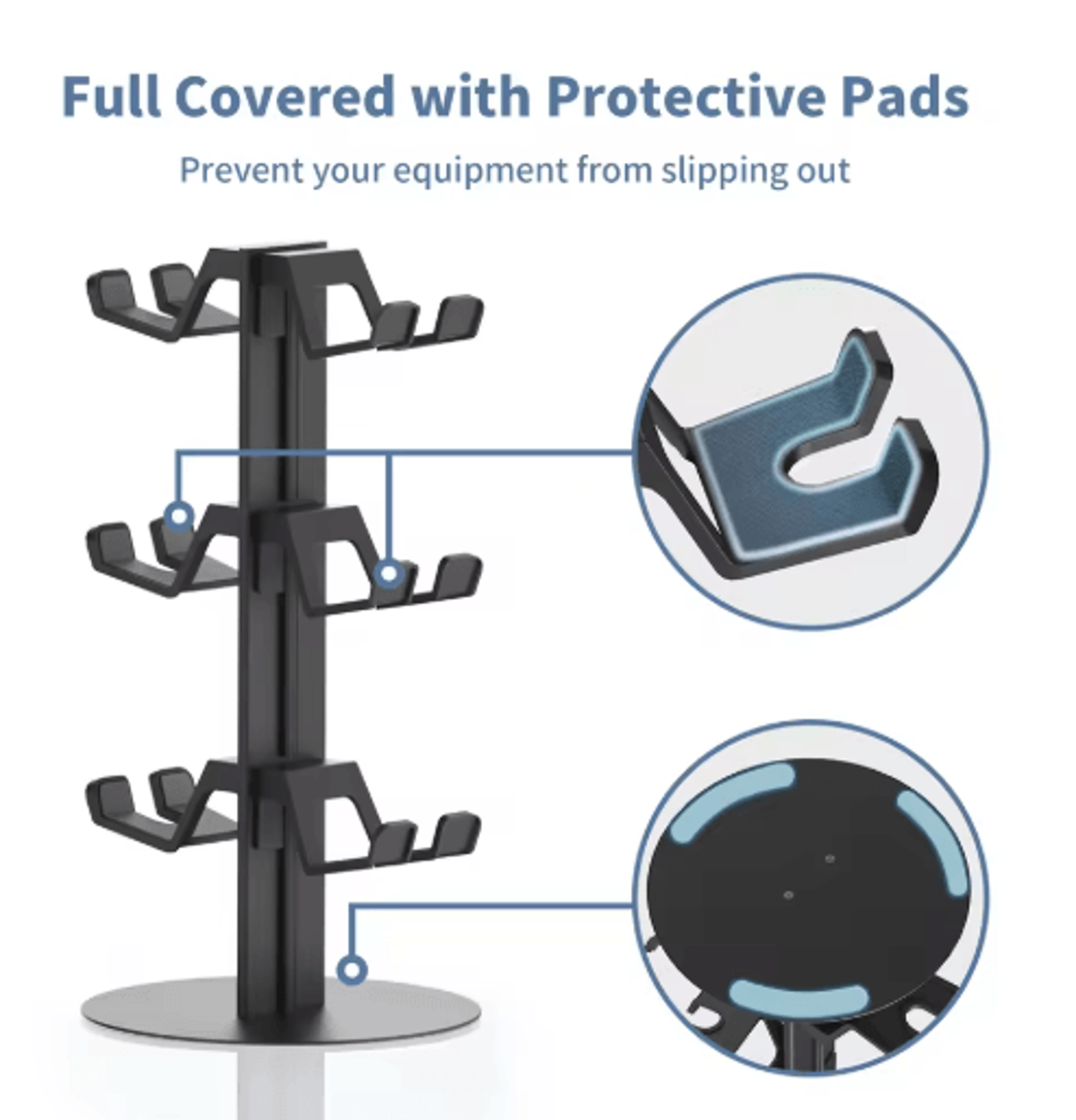 Metal Headset  Controller Stand  Universal Gaming Accessory Organizer 6