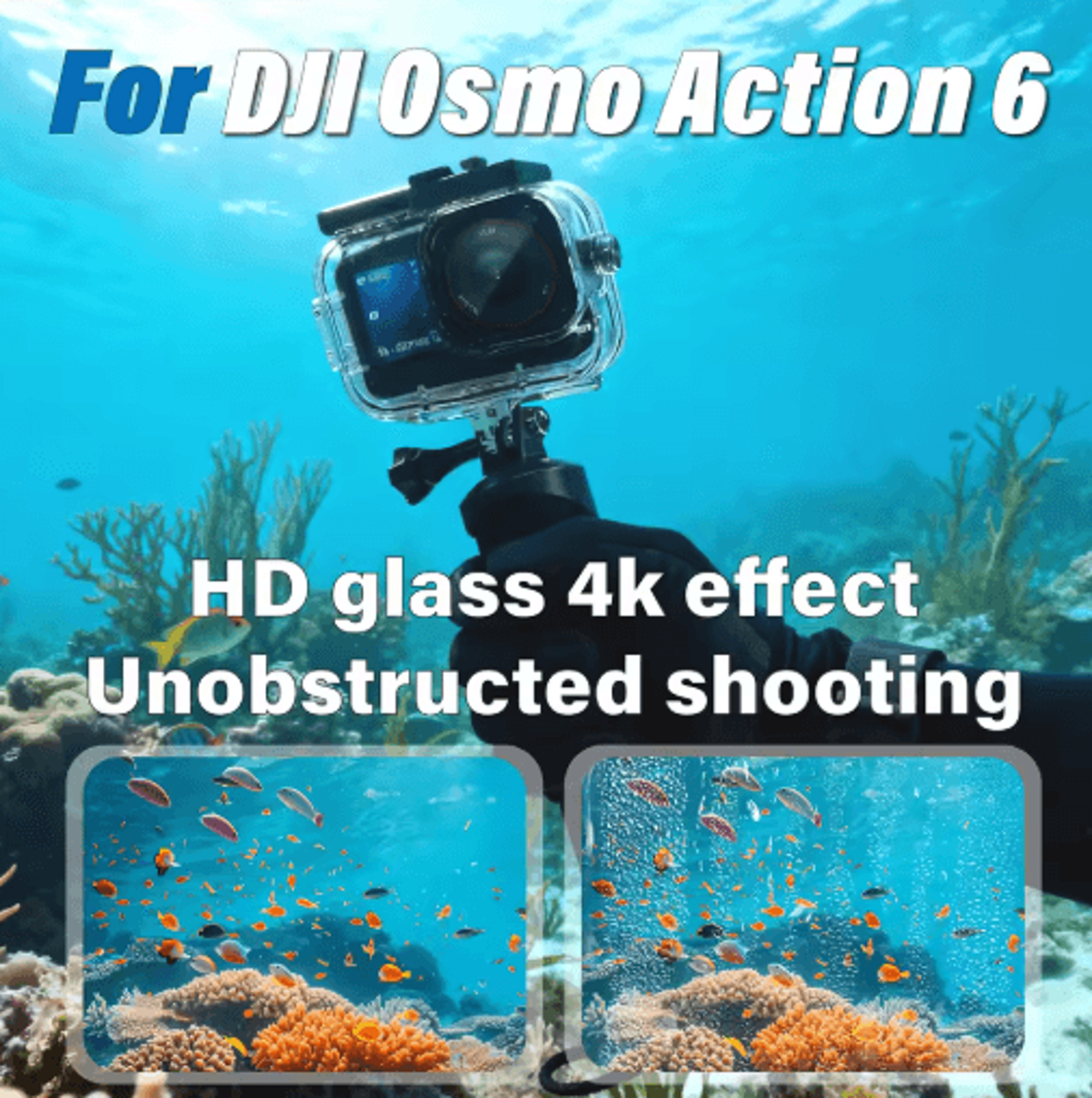 70M Waterproof Case For DJI Action 6  Deep Diving Protective Housing 2