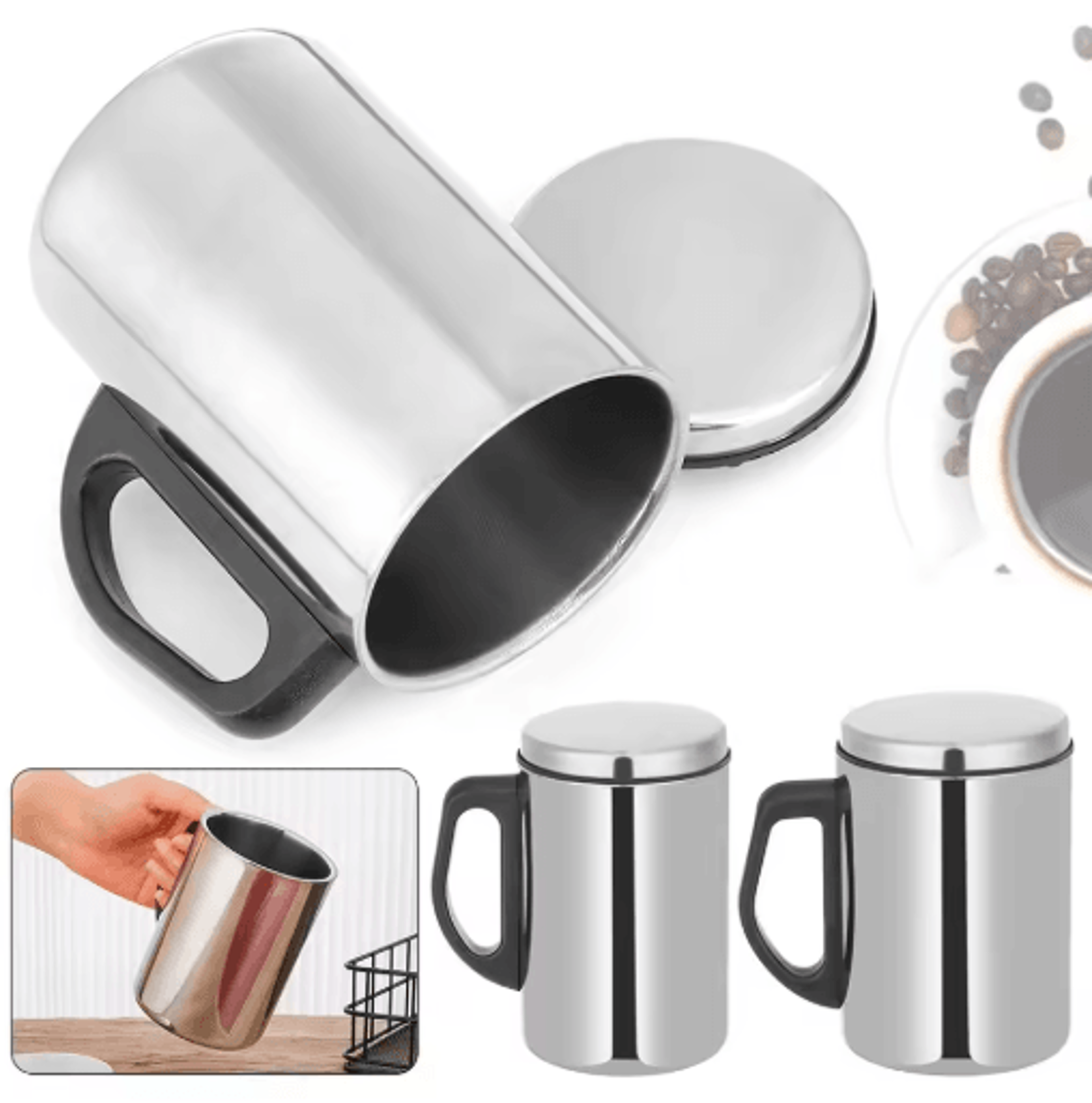 stainless steel thermal travel mug – vacuum flask for coffee, tea & camping