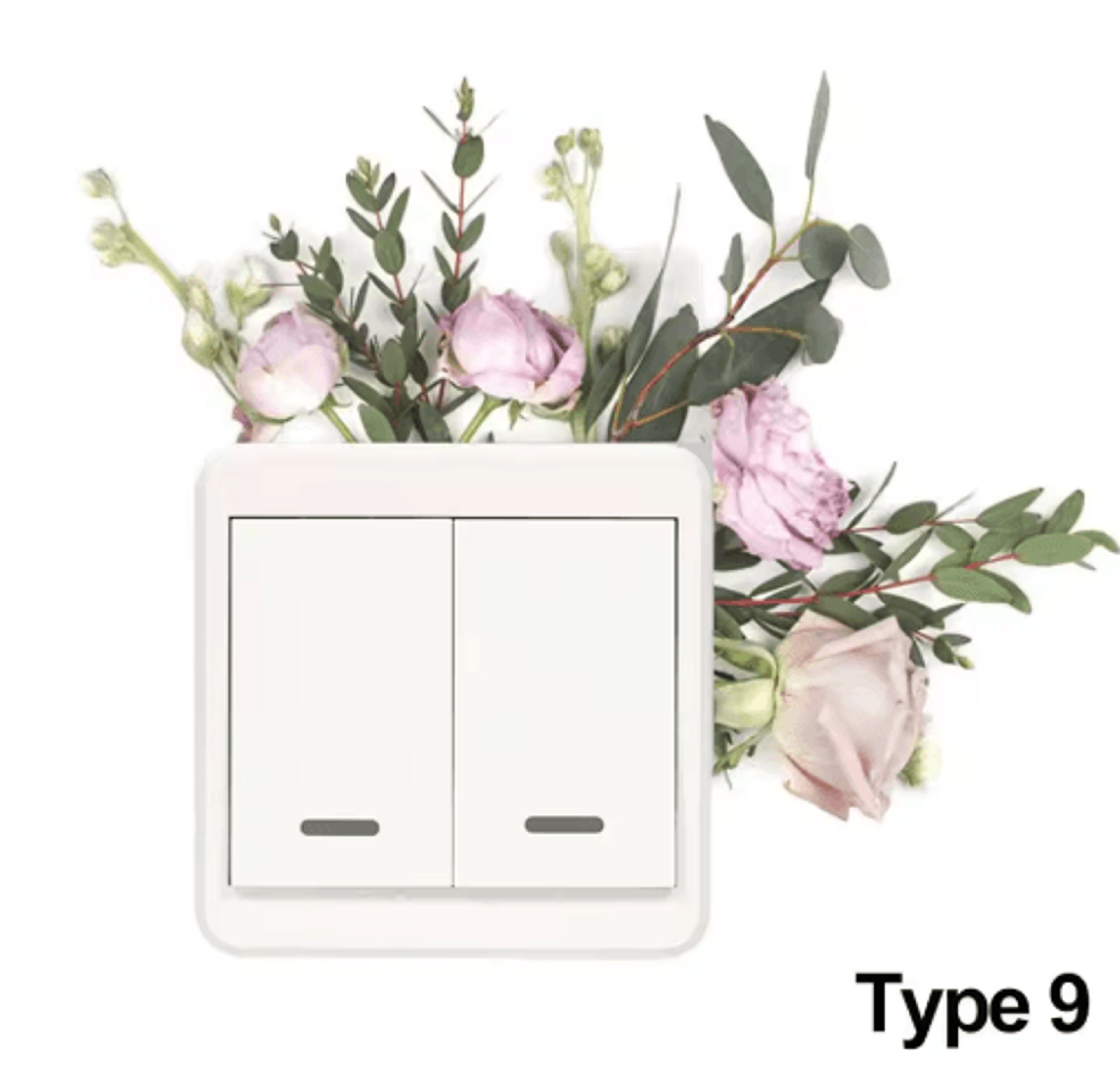 Nordic Floral Wall Decals  Greenery  Flower Switch Stickers 11