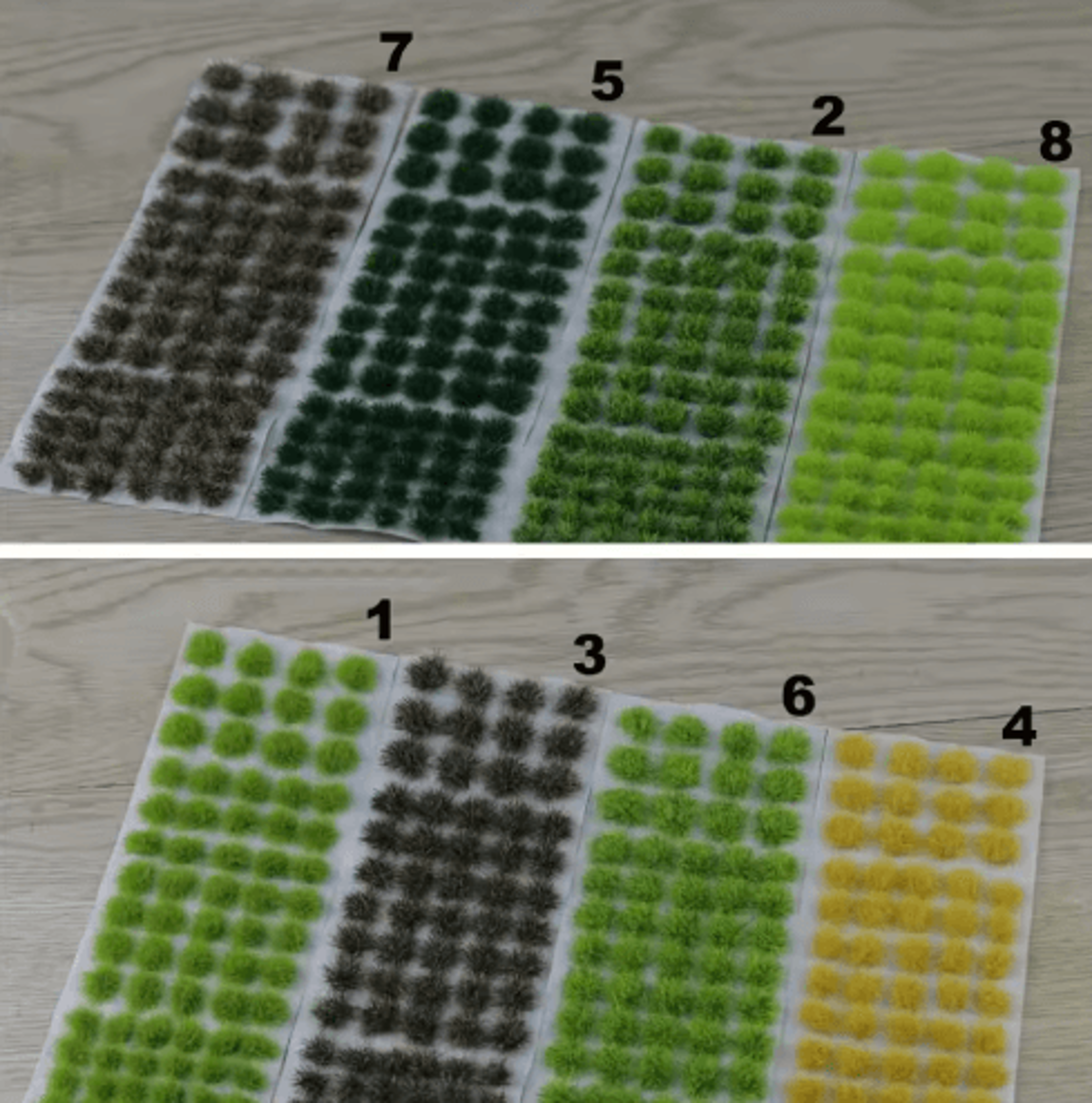 77PCS MixedSize Grass Tufts  Artificial Scenery Clusters For Miniatures 9