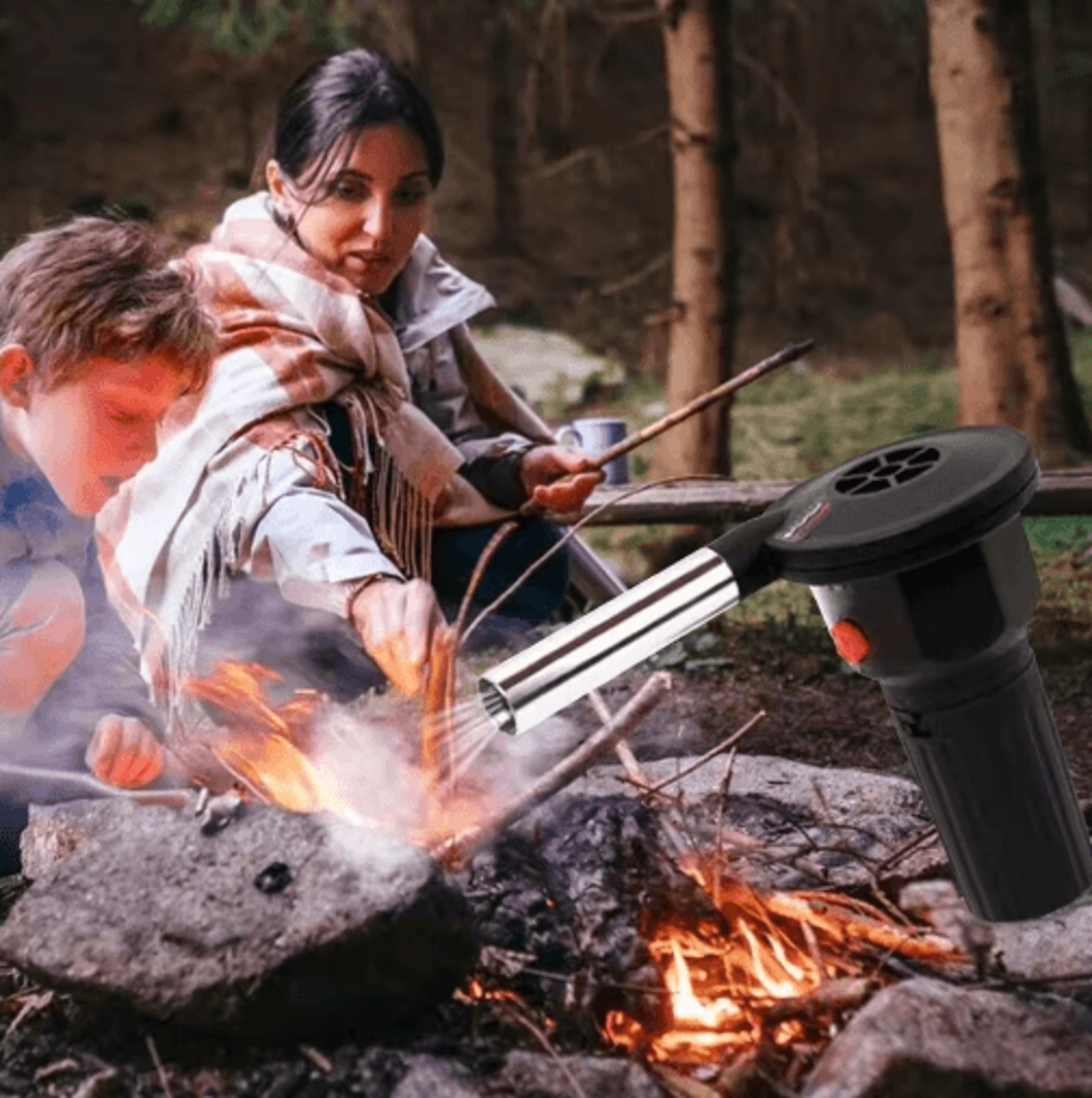 Portable Fire Bellows  Handheld Campfire Air Blower 4