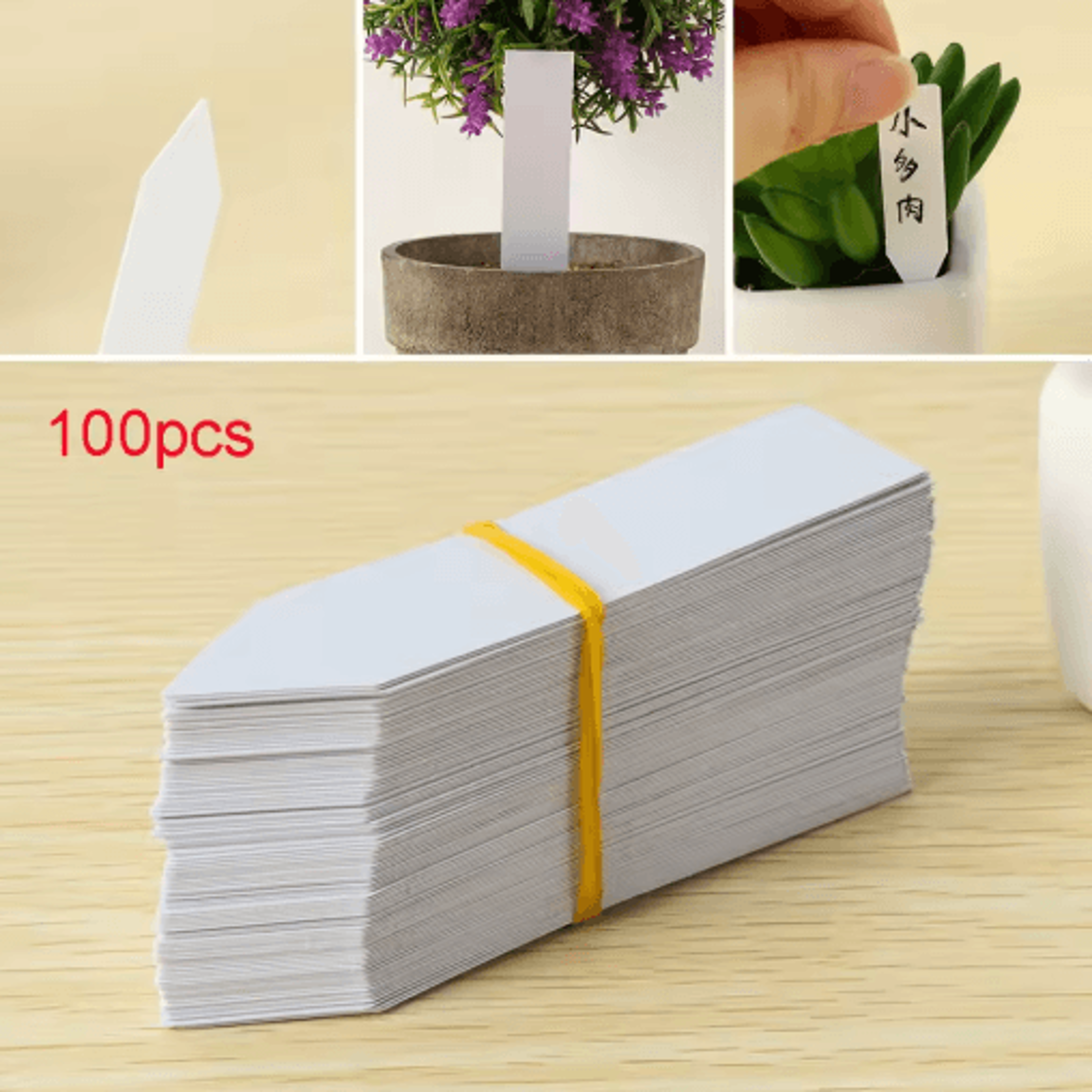 100PCS Mini Plant Labels  Plastic Garden Stake Tags For Seedlings 7