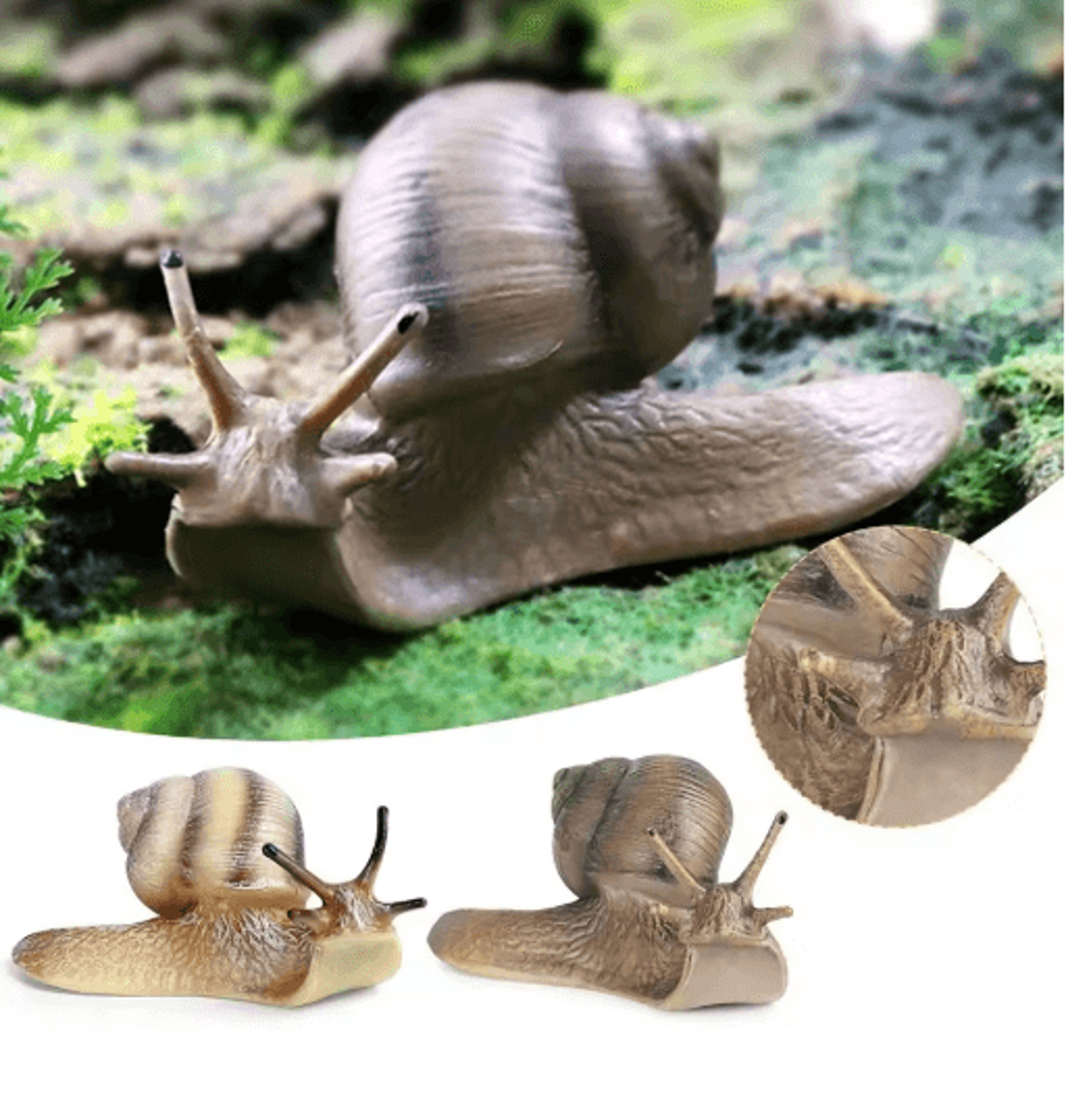 mini snail figurine – gothic fairy garden micro landscape decor