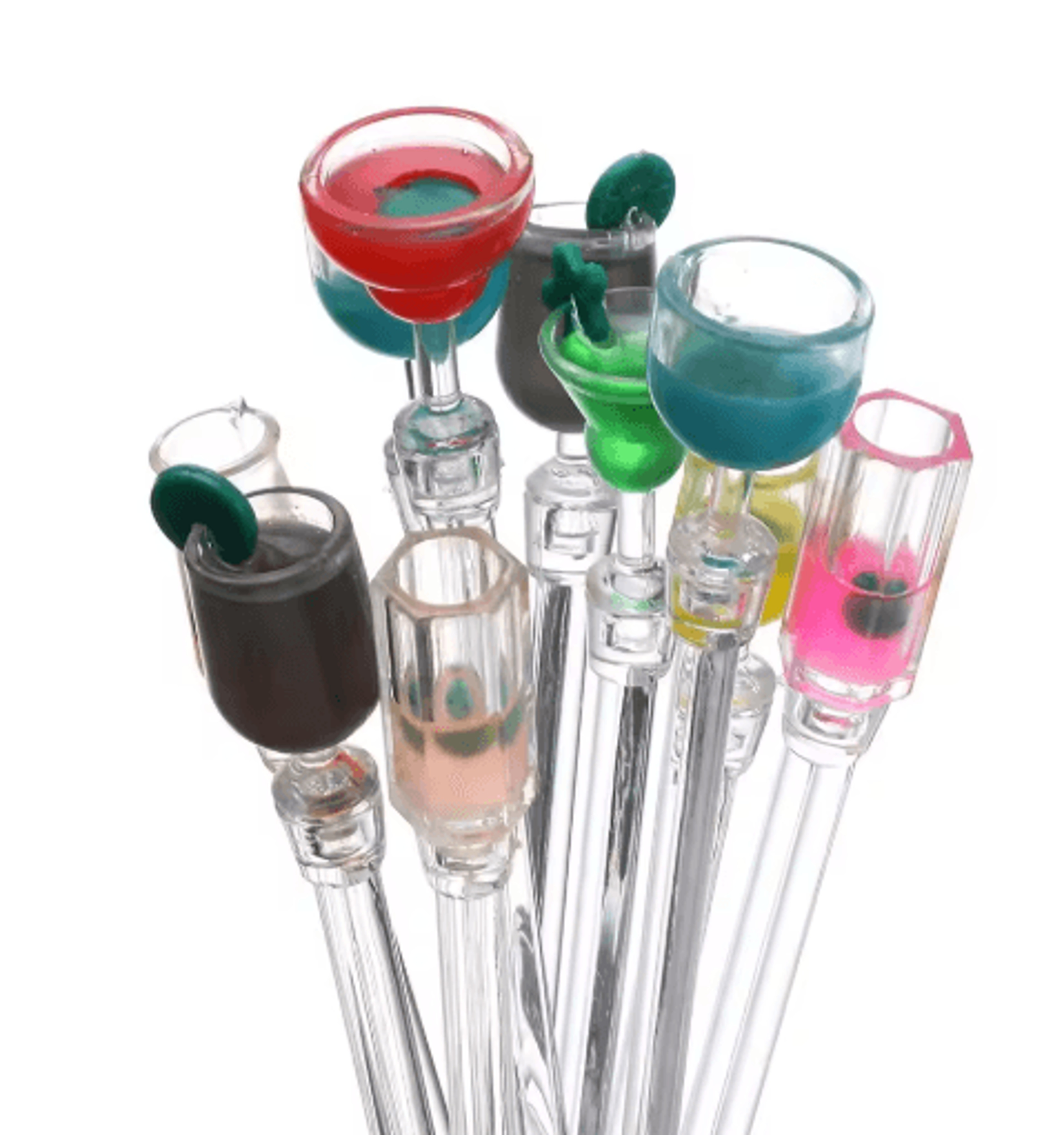 10PCS Acrylic Drink Stirrers  Cocktail Swizzle Stick Set 7