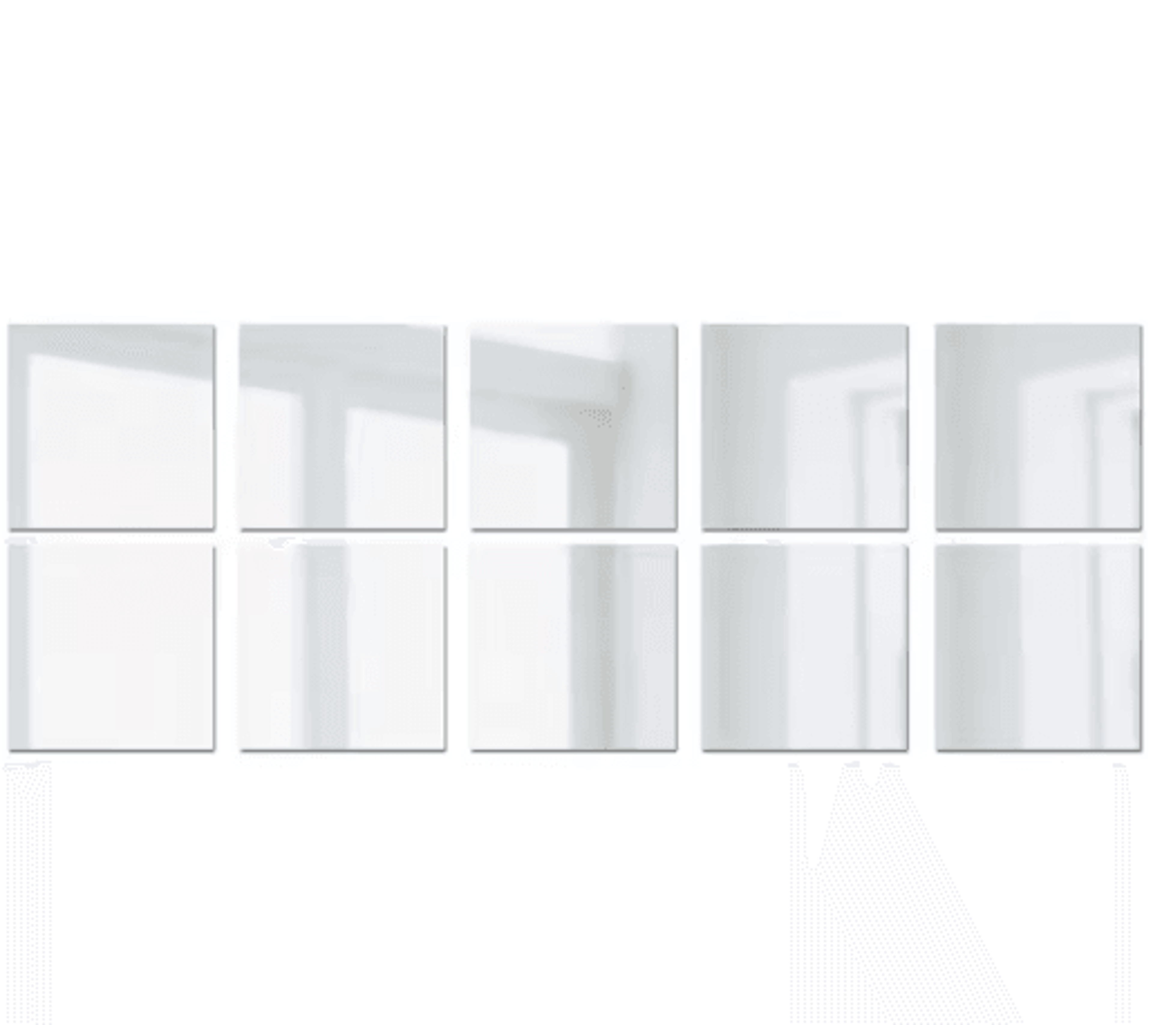 10PCS Square Mirror Wall Stickers  SelfAdhesive DIY Tile Decals 1