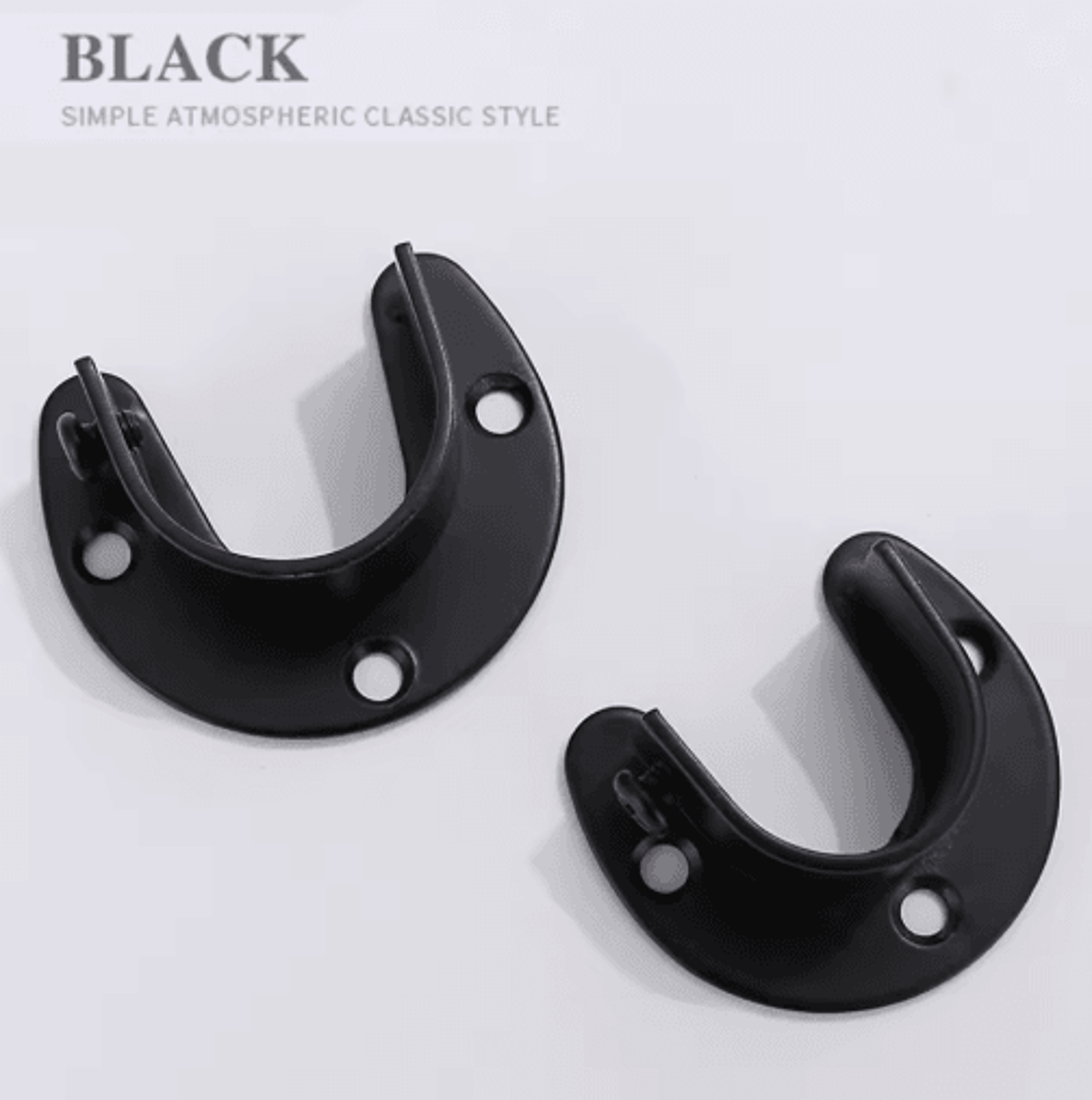 Heavy Duty Closet Rod Bracket  Secure End Support With Screws 5