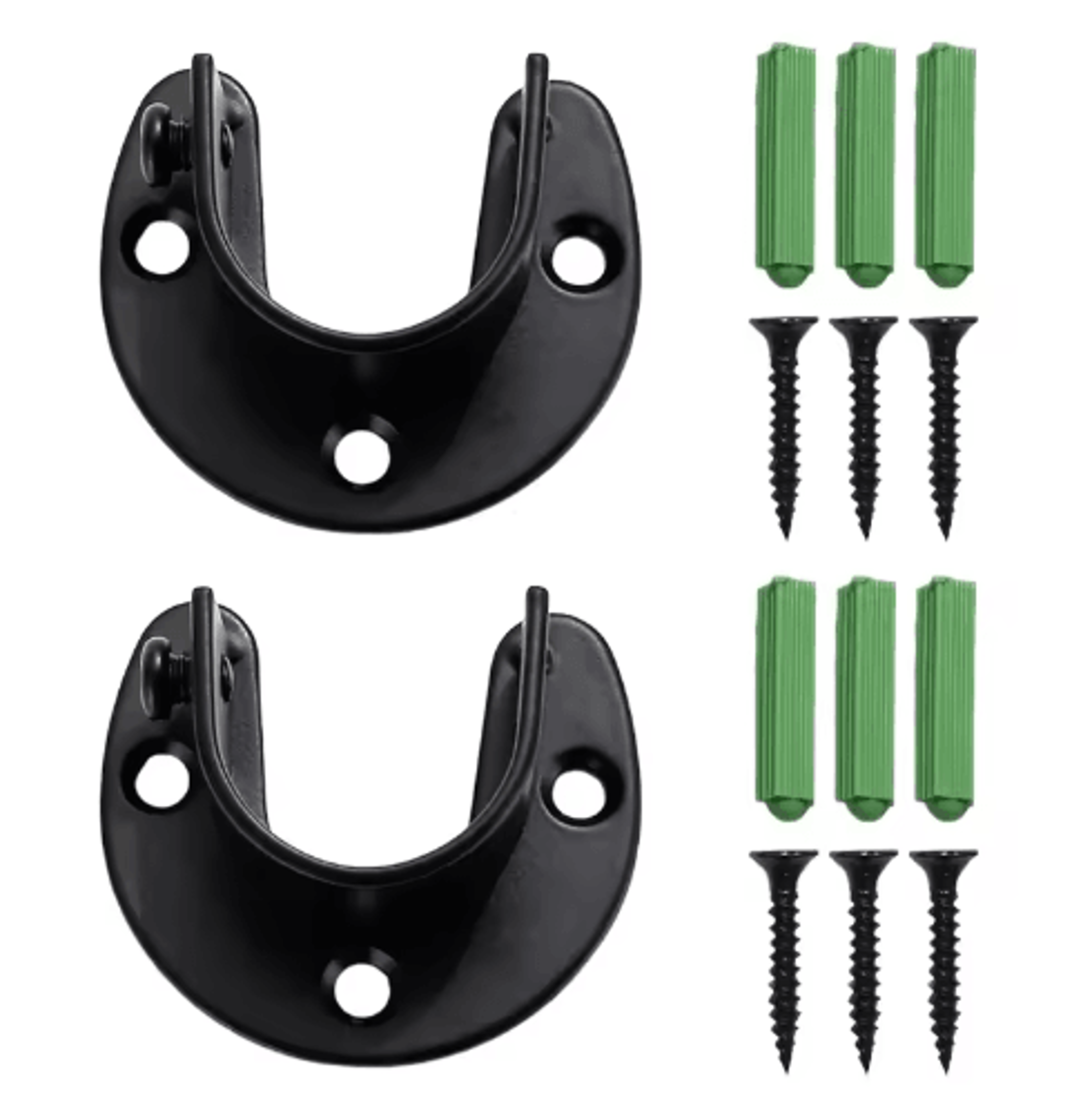 Heavy Duty Closet Rod Bracket  Secure End Support With Screws 1