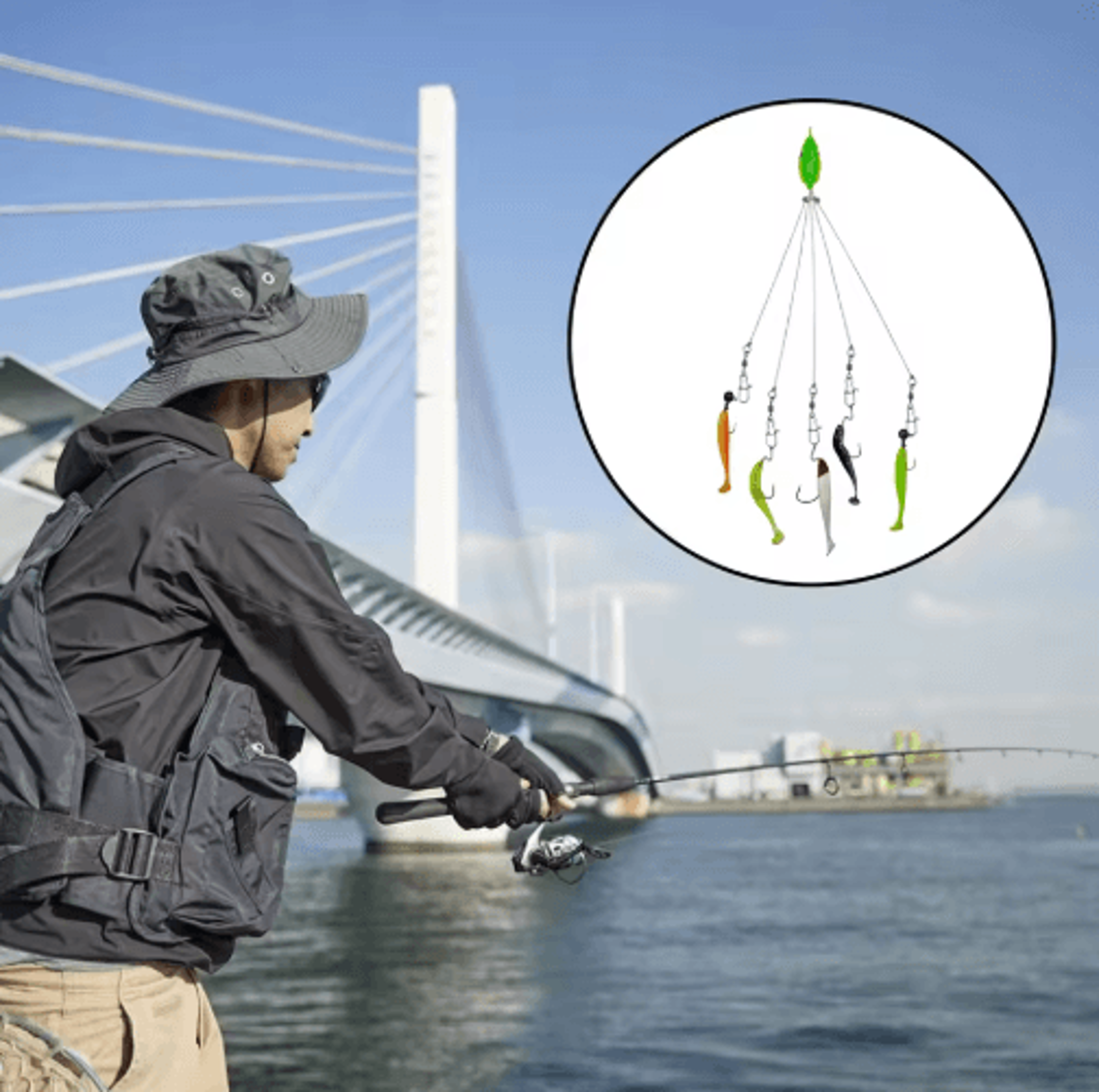 5-arm alabama umbrella rig – wear-resistant fishing rig kit