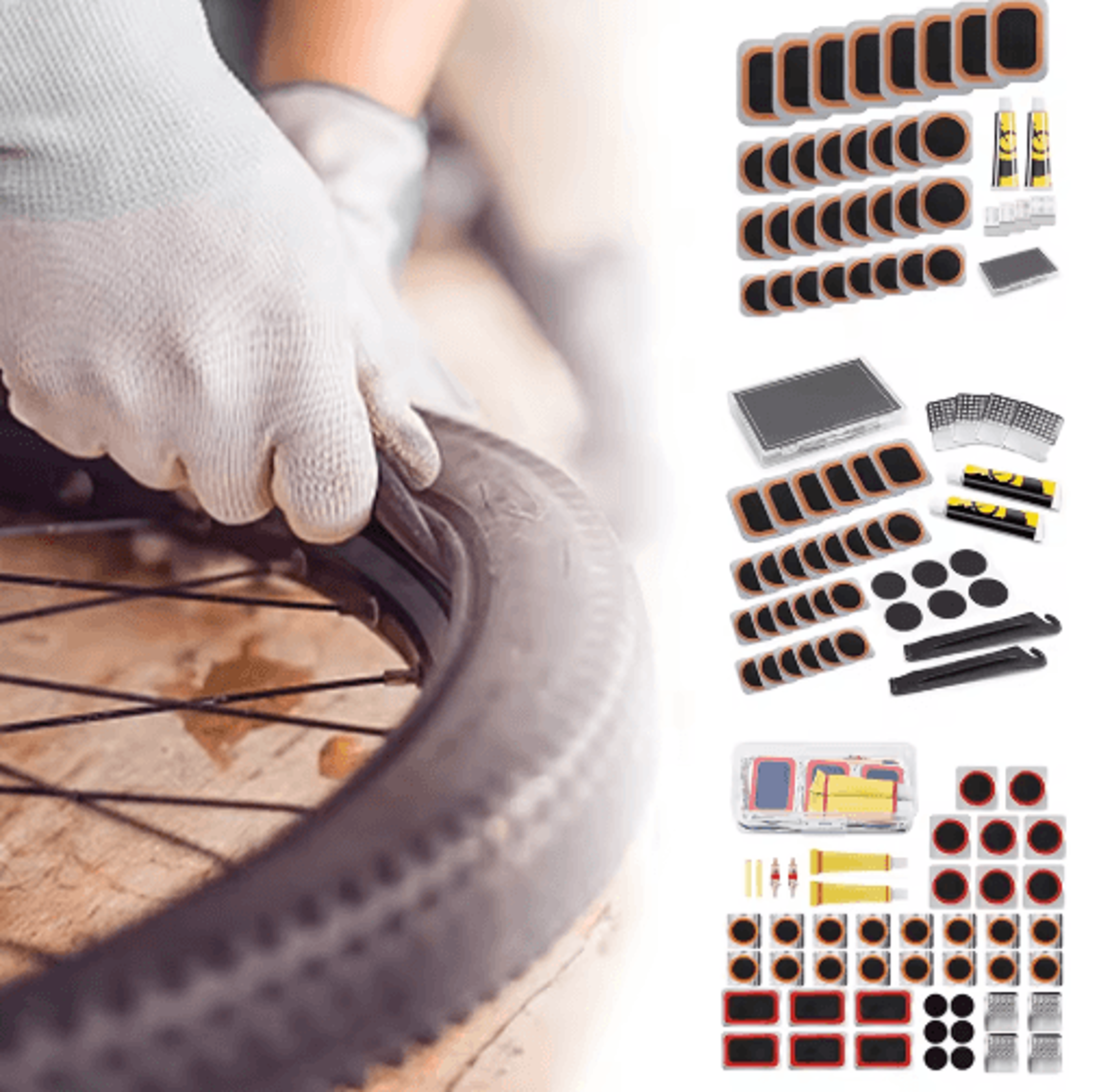 bike tire repair kit – bicycle inner tube puncture patch set