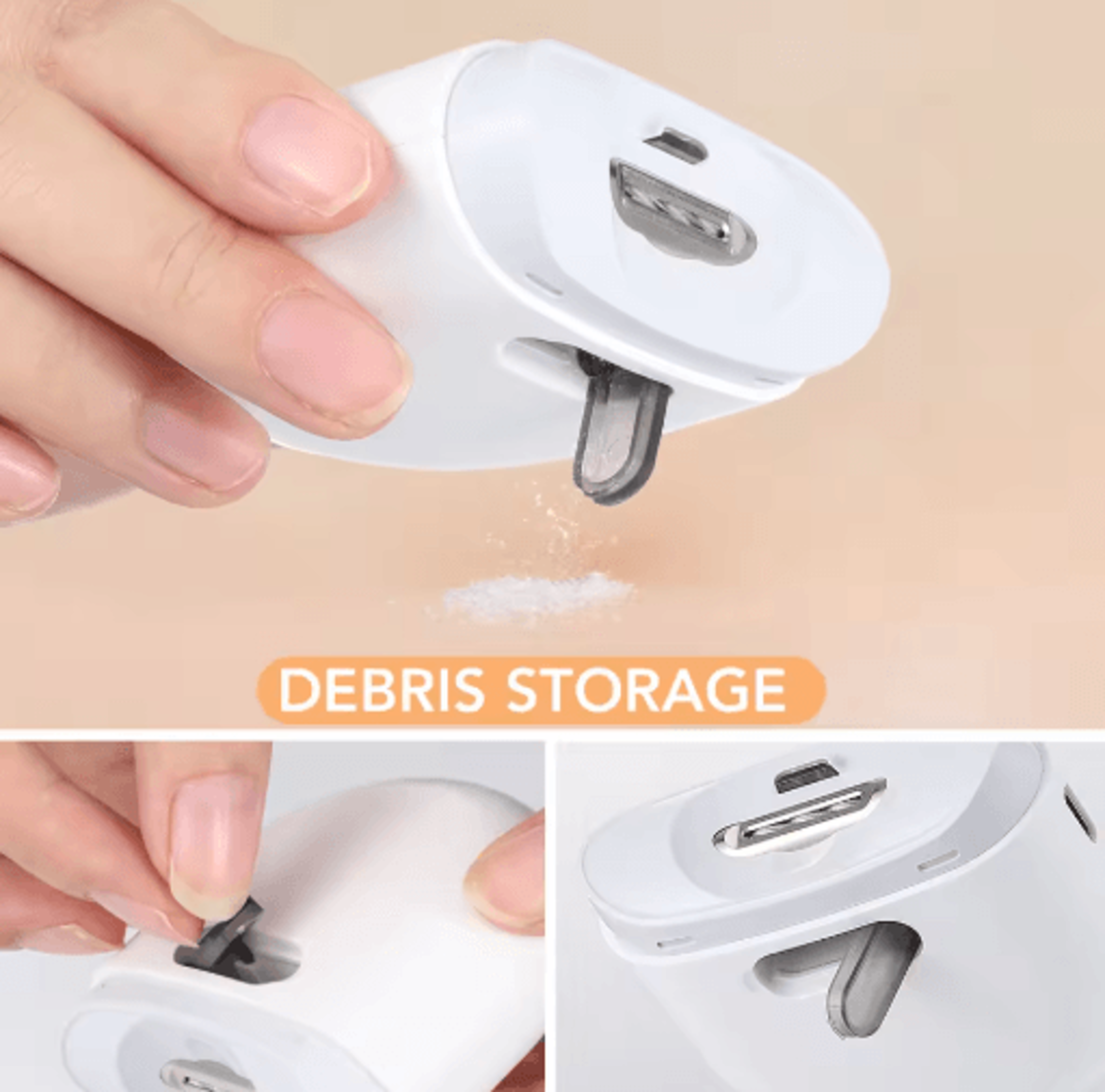 Electric Automatic Nail Clipper  USB Rechargeable Trimmer With Light 5