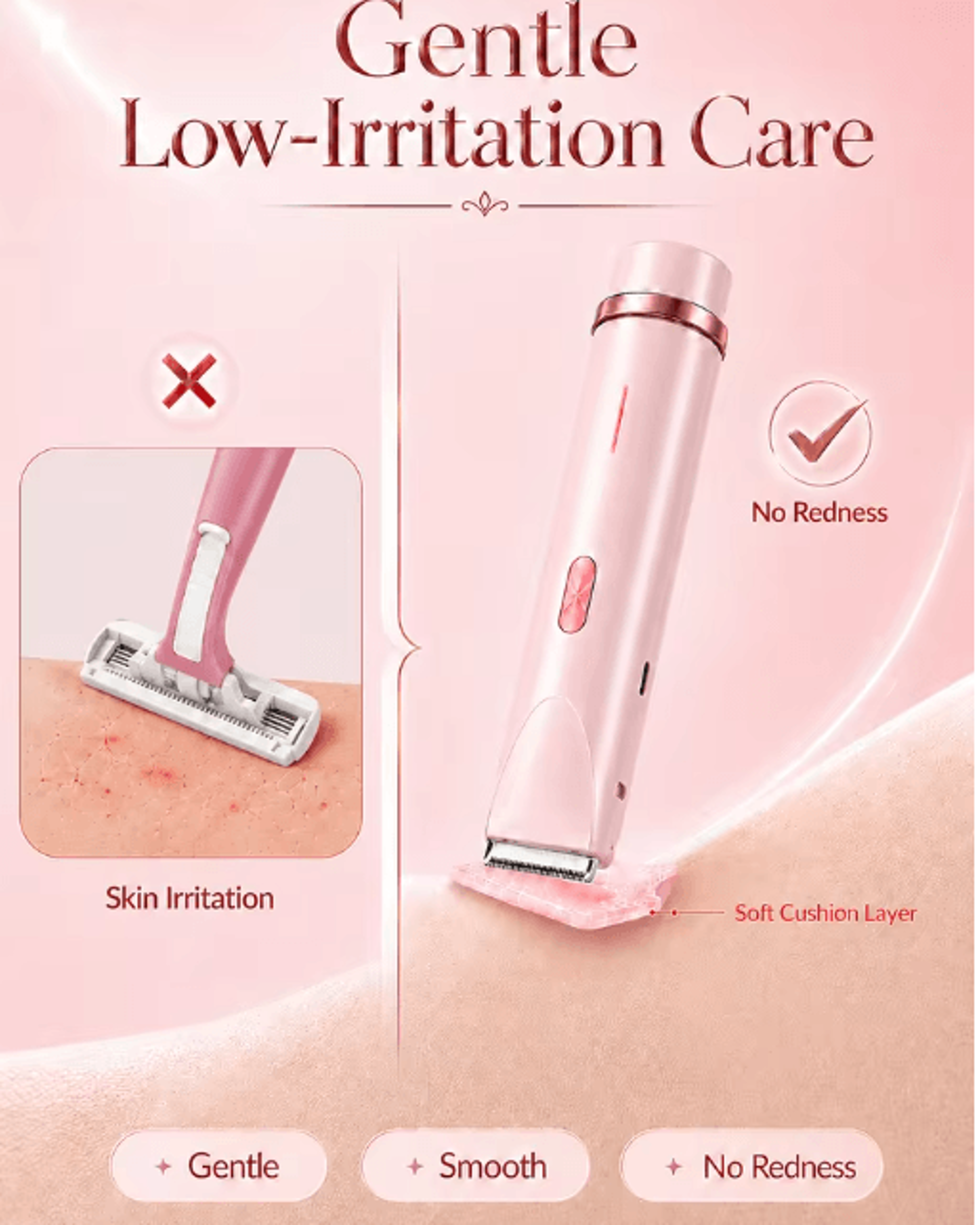 Rechargeable Bikini Trimmer For Women  DoubleHead Body Groomer 4