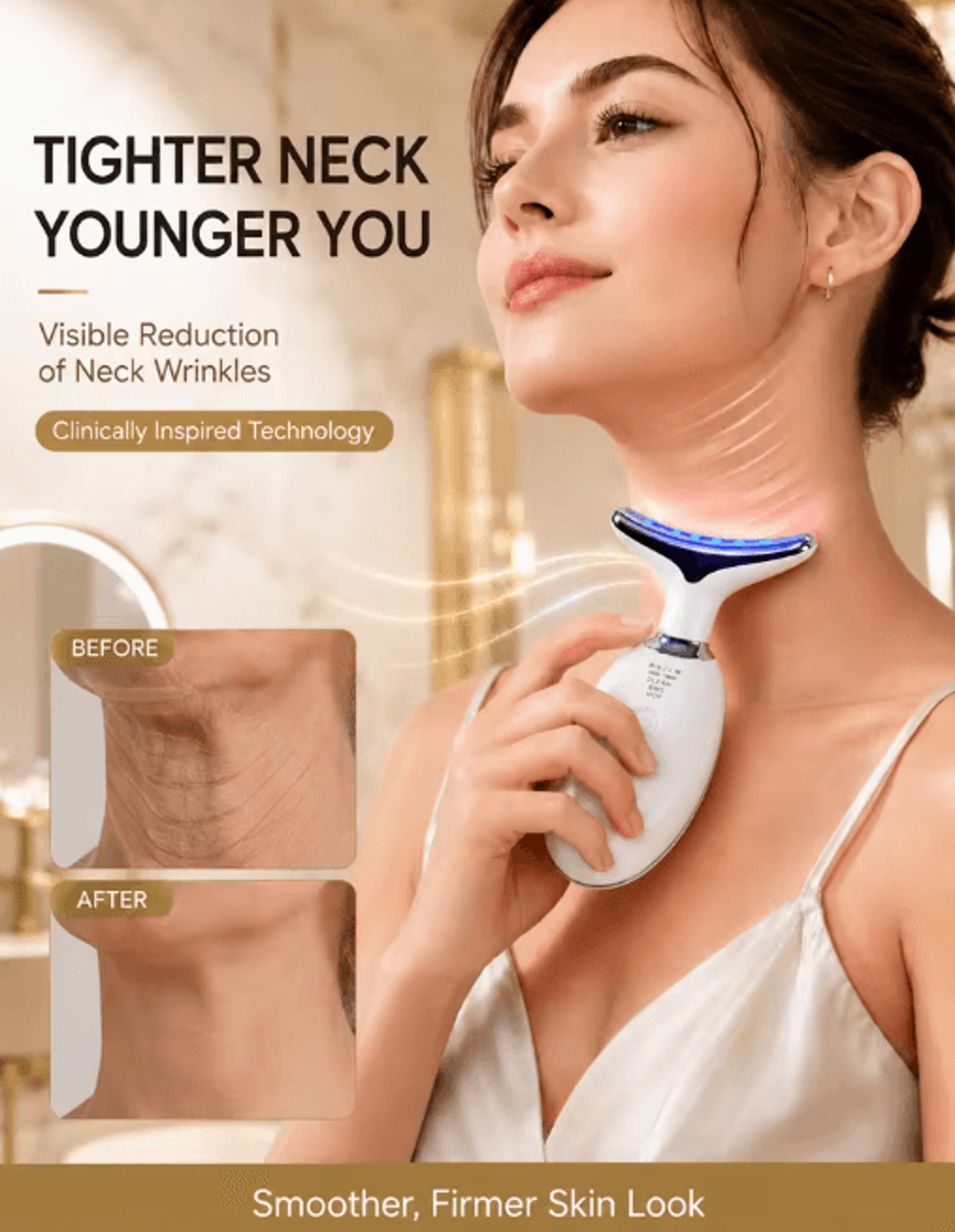 face & neck beauty massager – firming skin care device for women