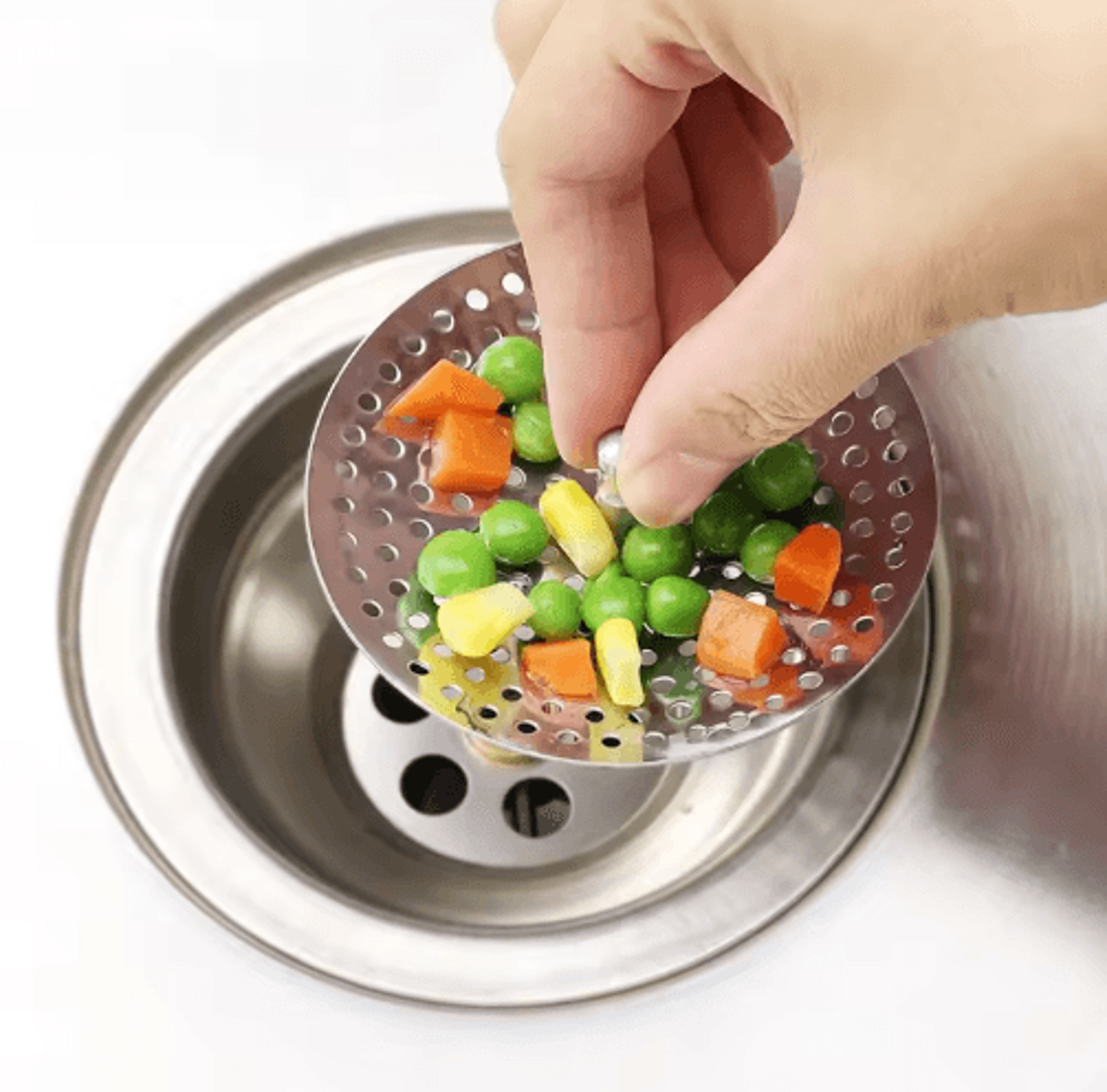 Stainless Steel Sink Strainer Stopper  Drain Filter  Hair Catcher 4