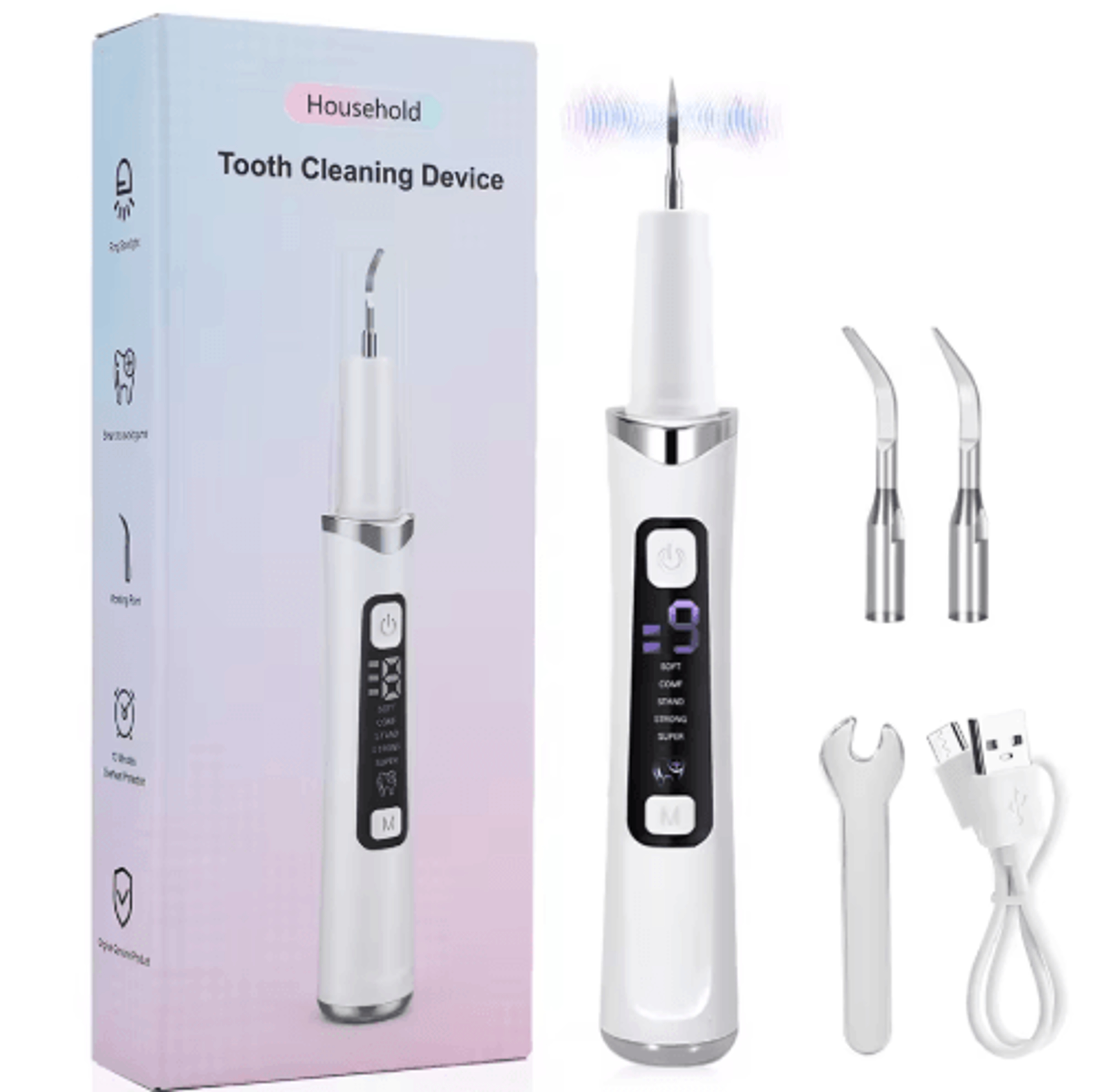 5-mode ultrasonic dental scaler – electric tartar & tooth stain cleaner