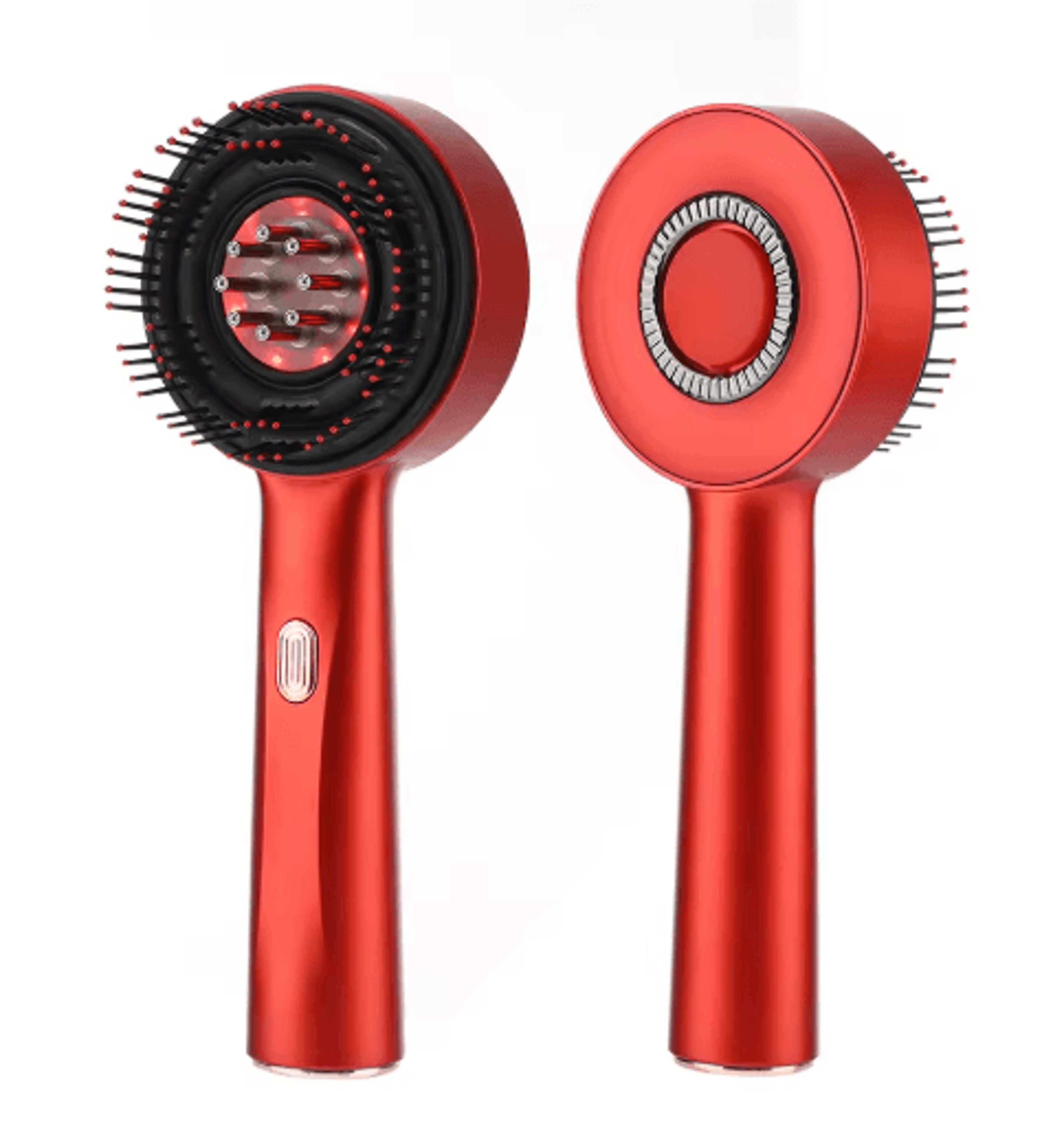 electric red light scalp massager – vibration hair oil applicator comb
