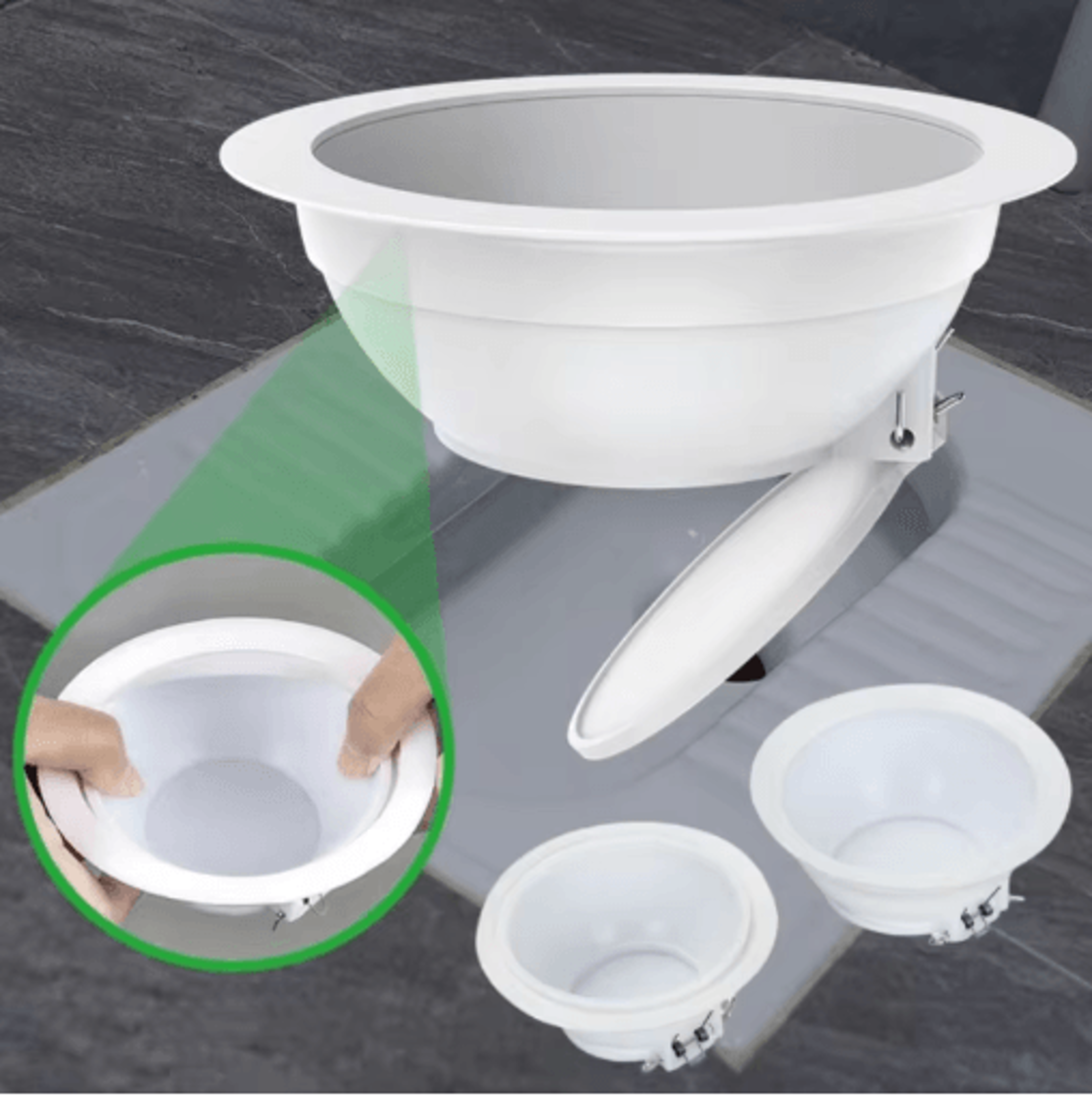 squat toilet drain plug – anti-odor pan stopper & waste cover
