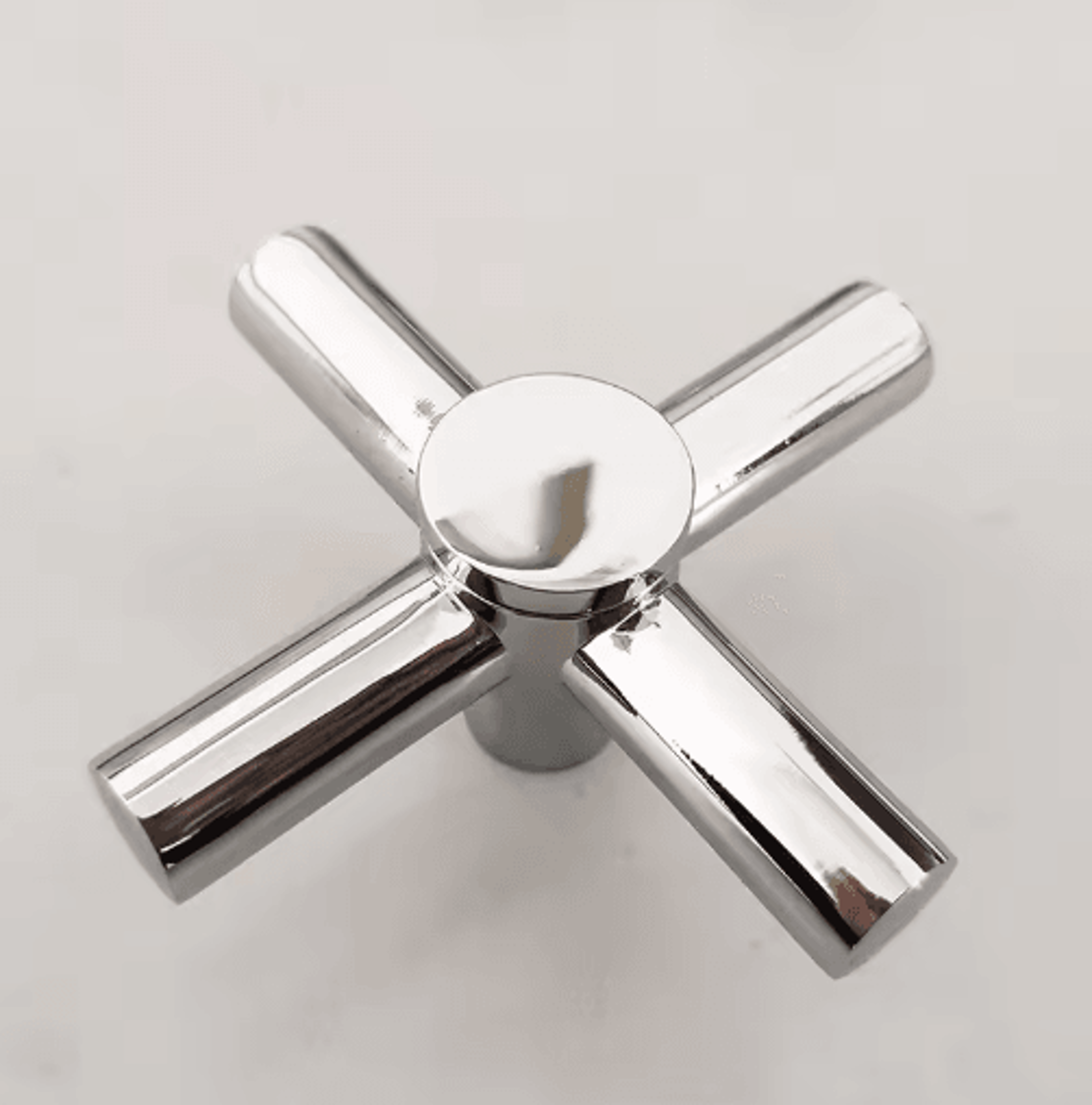 Zinc Alloy Cross Faucet Handle  Hot  Cold Tap Replacement Knob 2