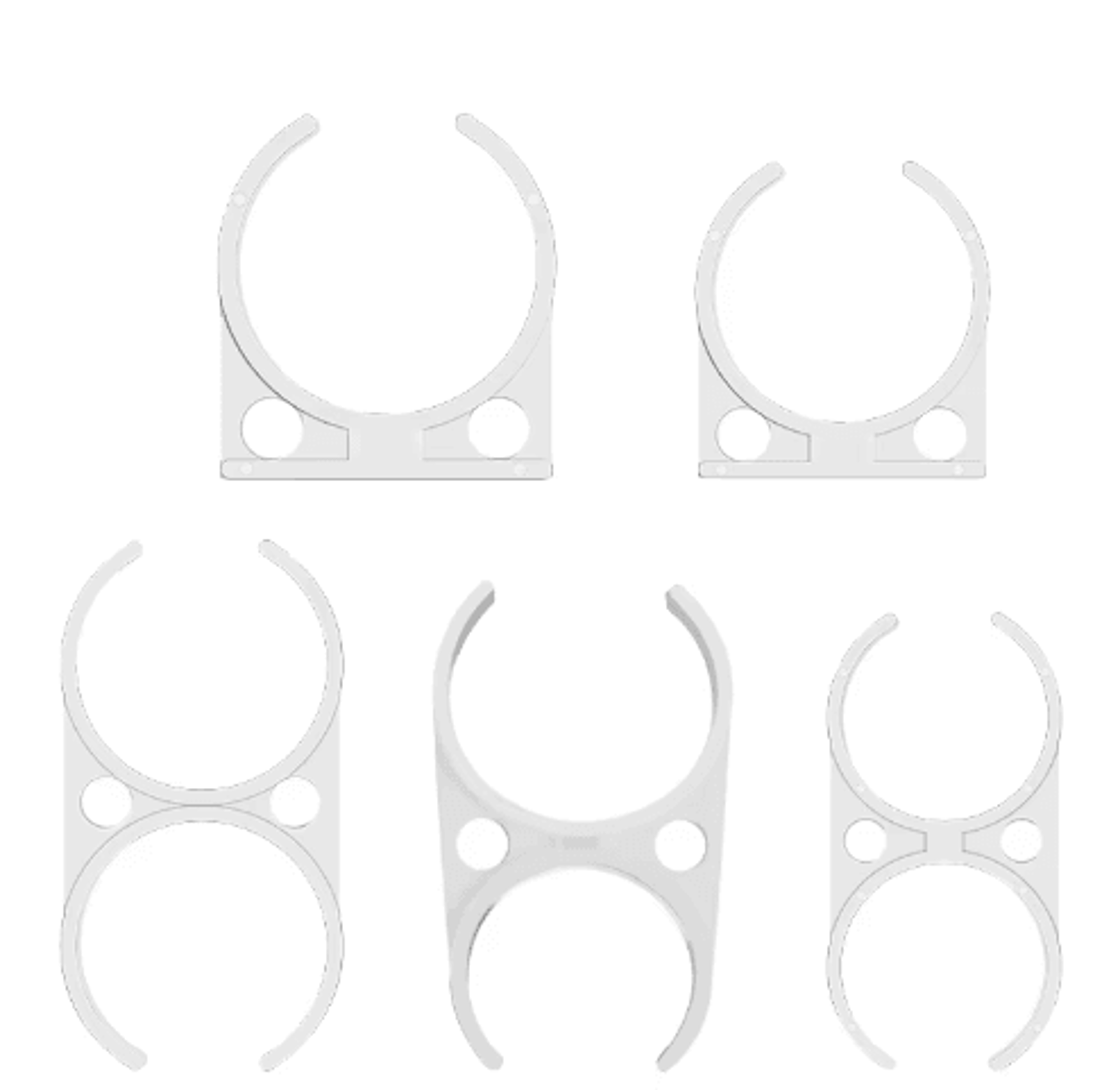 5PCS Water Filter Mounting Clips  RO  Aquarium Fixed Brackets 0