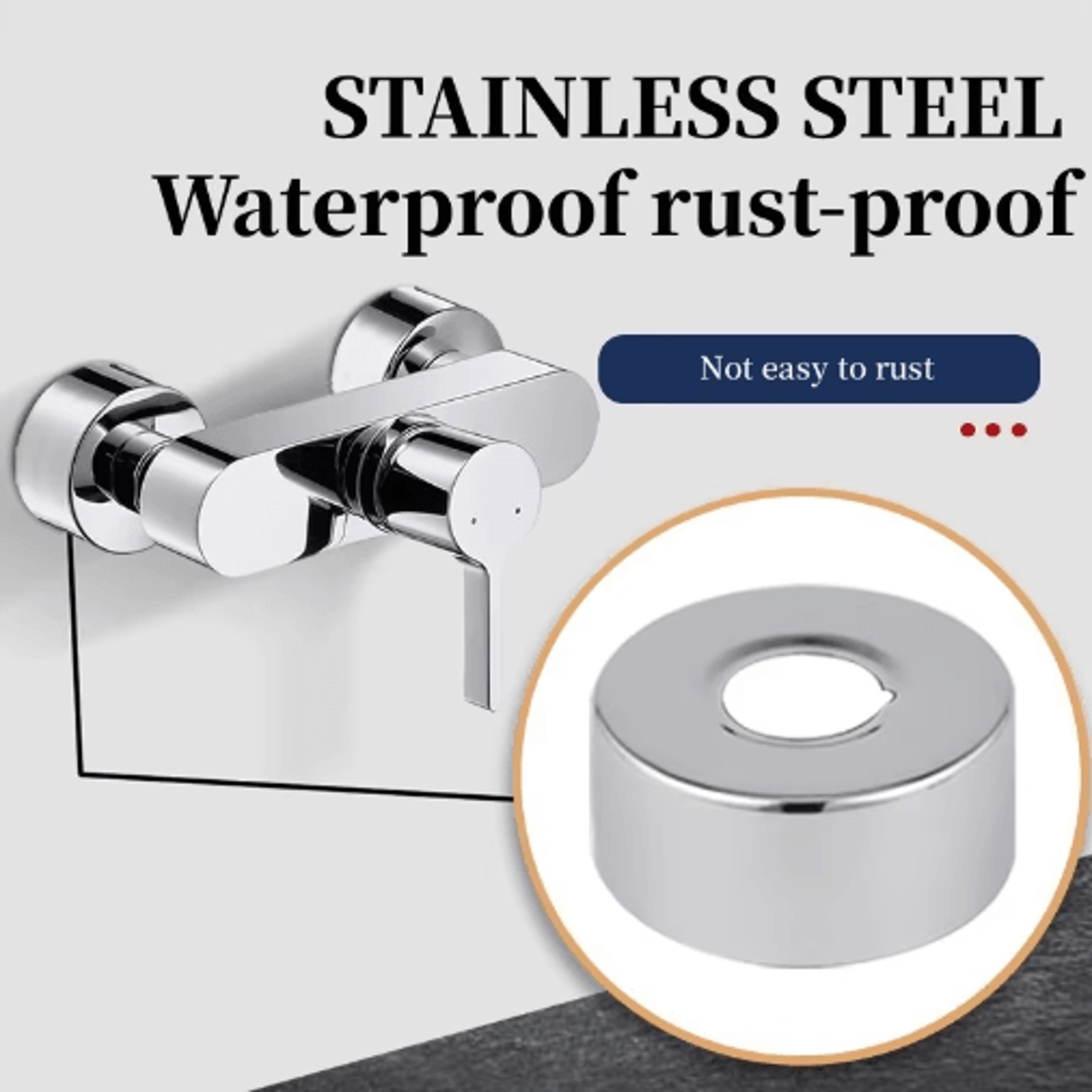 2pcs stainless steel faucet pipe connectors – heightened decorative valve covers