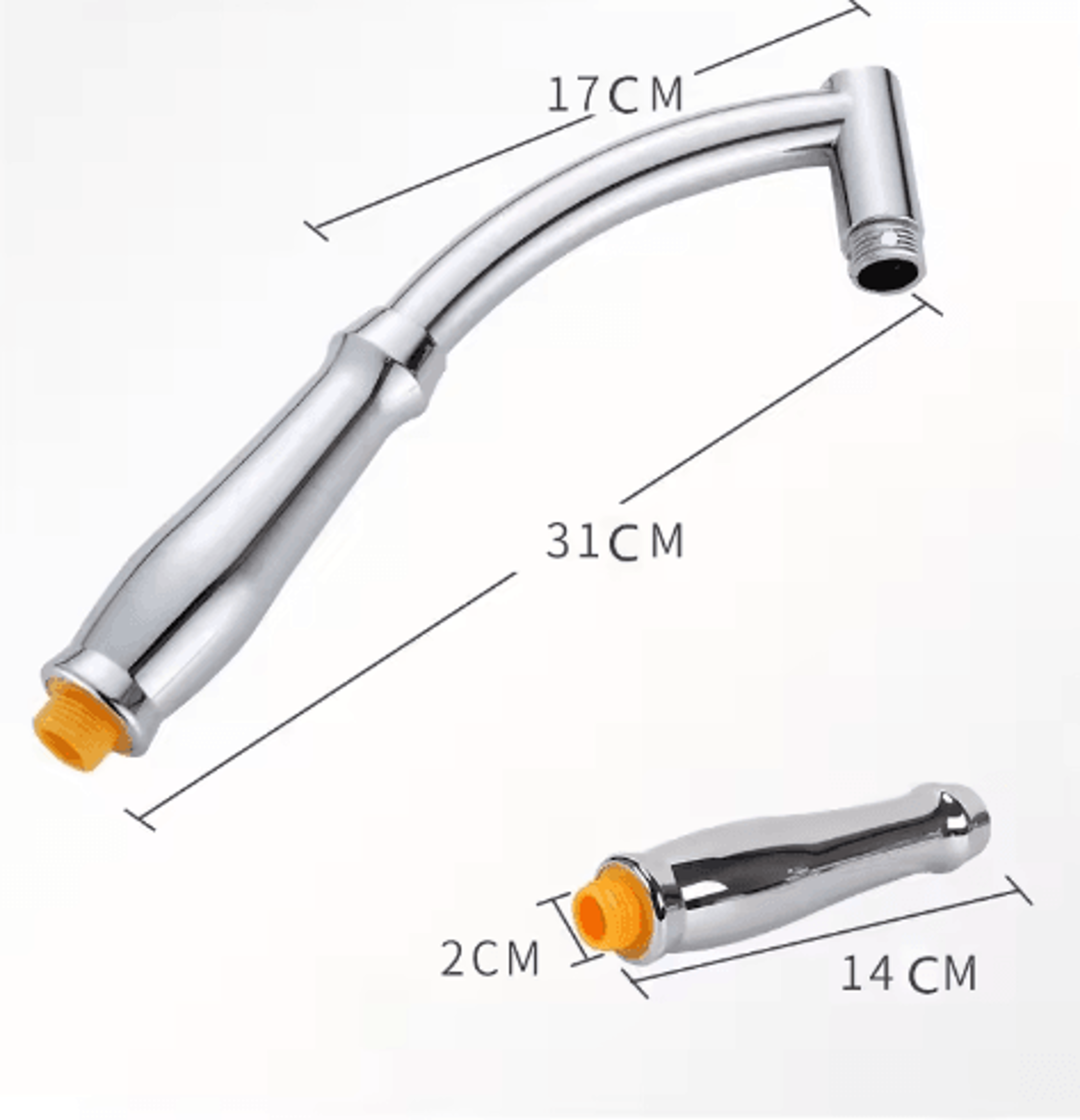 Adjustable Shower Head Extension Arm  Stainless Steel Rain Shower Pipe 1