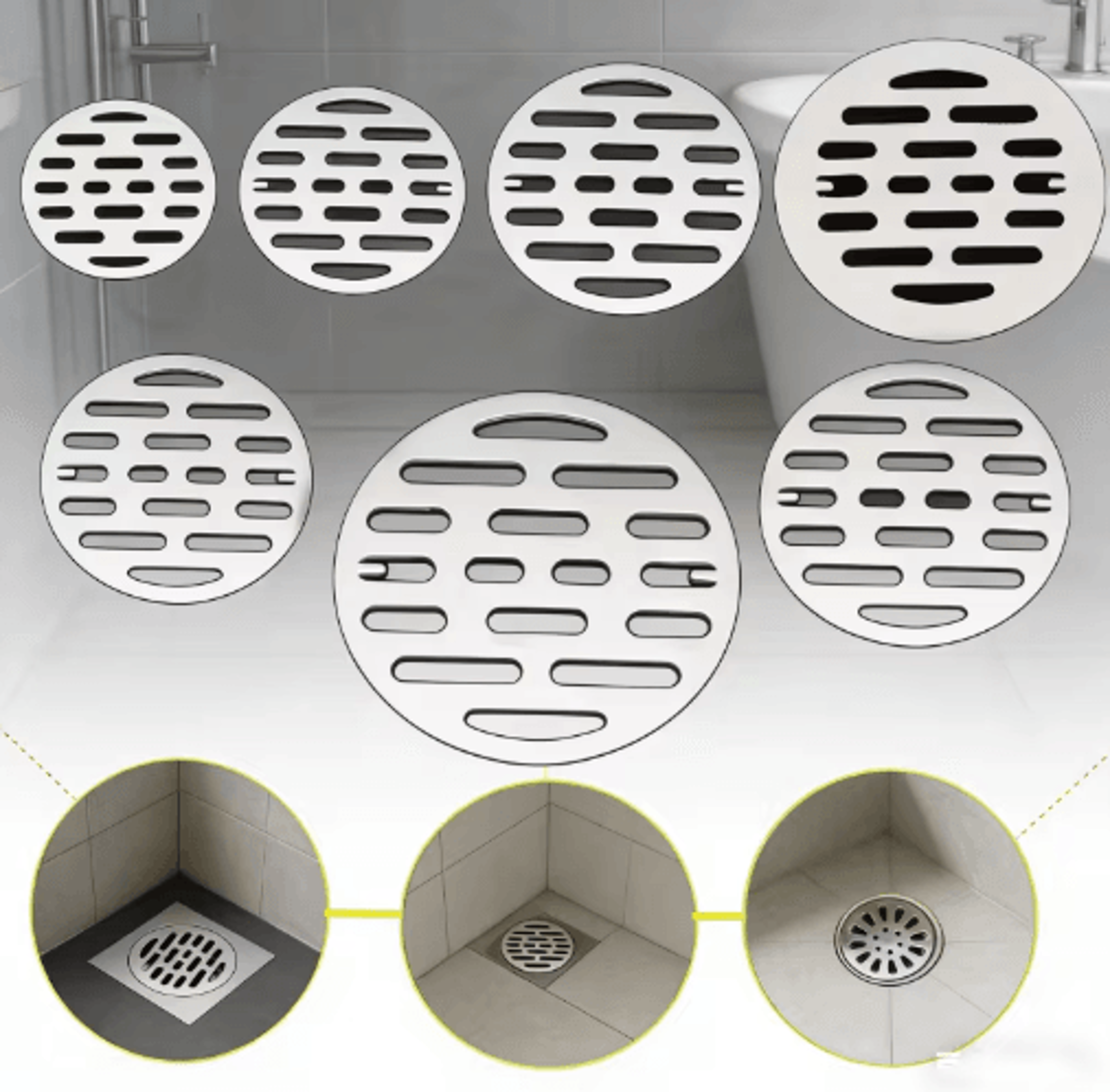stainless steel round floor drain cover – hair catcher strainer