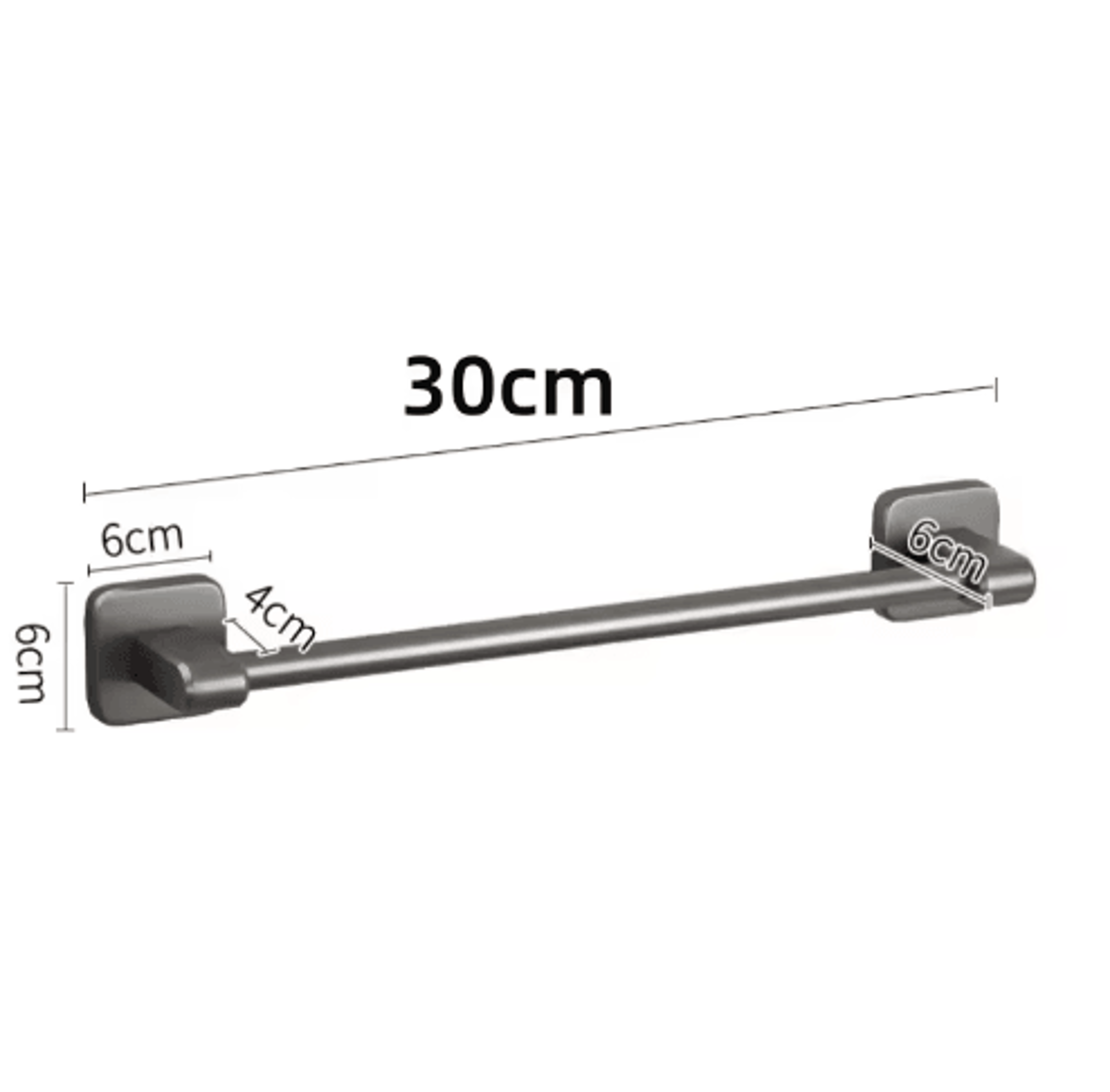 SelfAdhesive Bathroom Towel Rack  NoDrill Wall Towel Bar 3